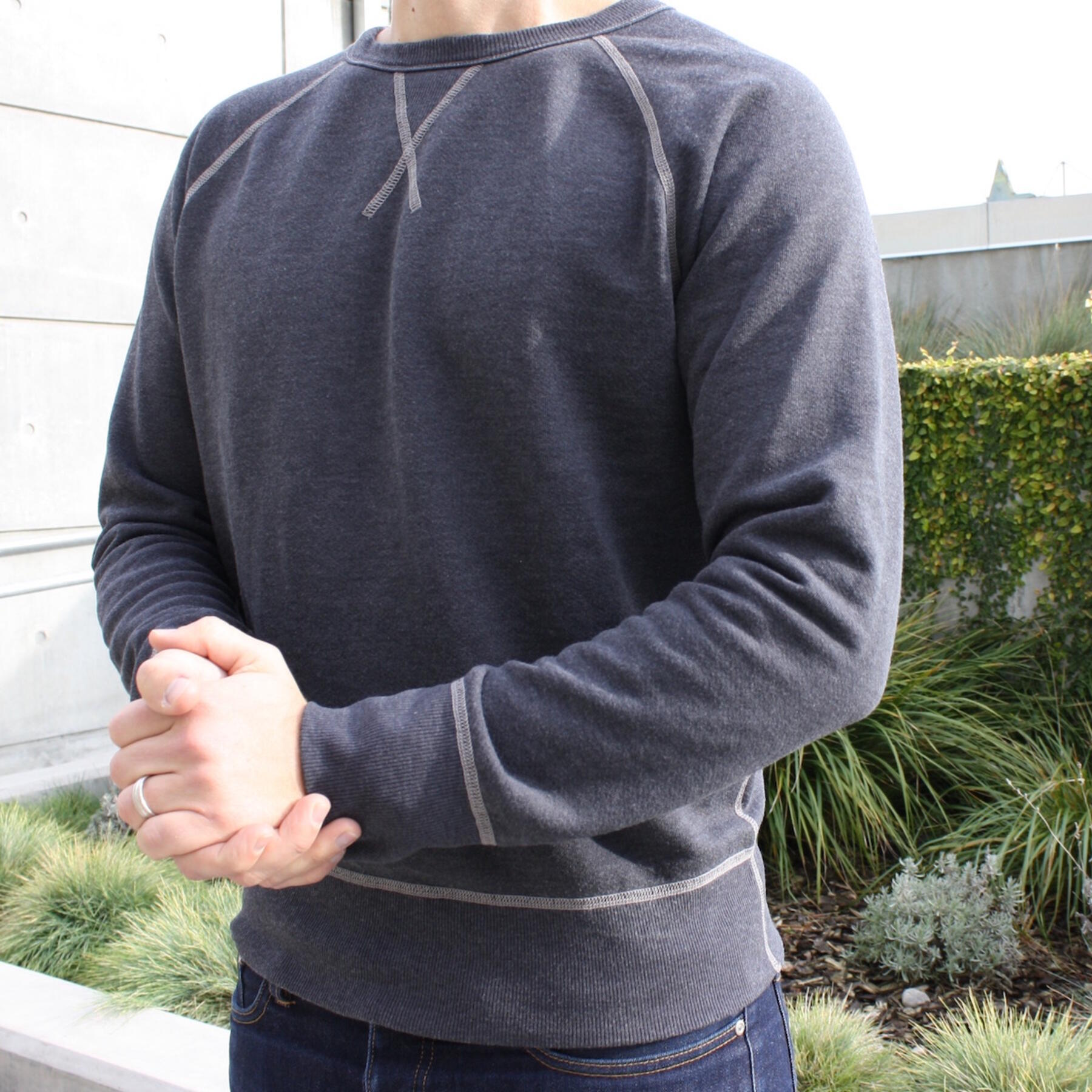 gustin usa heather navy sweatshirt