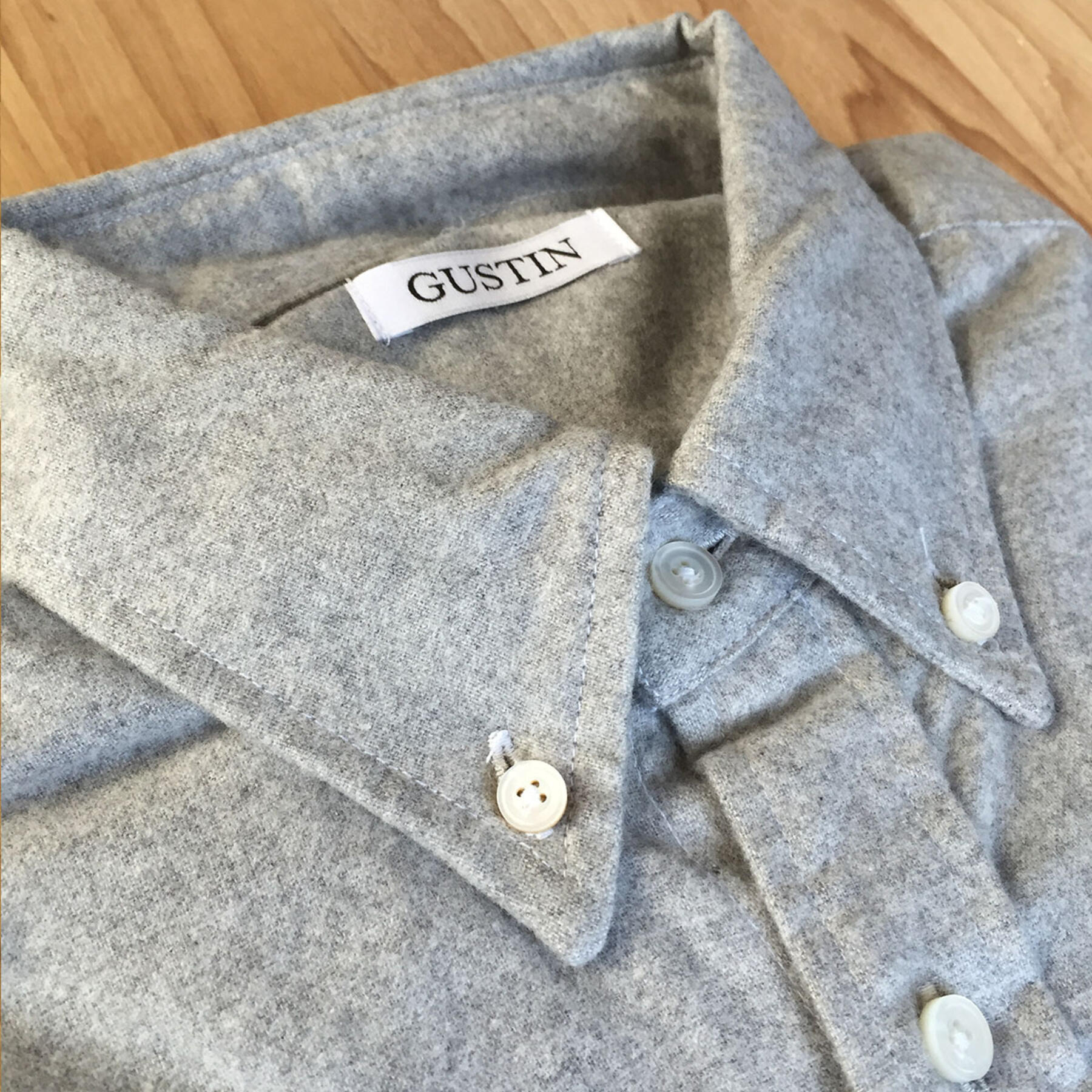gustin heather grey heavy flannel