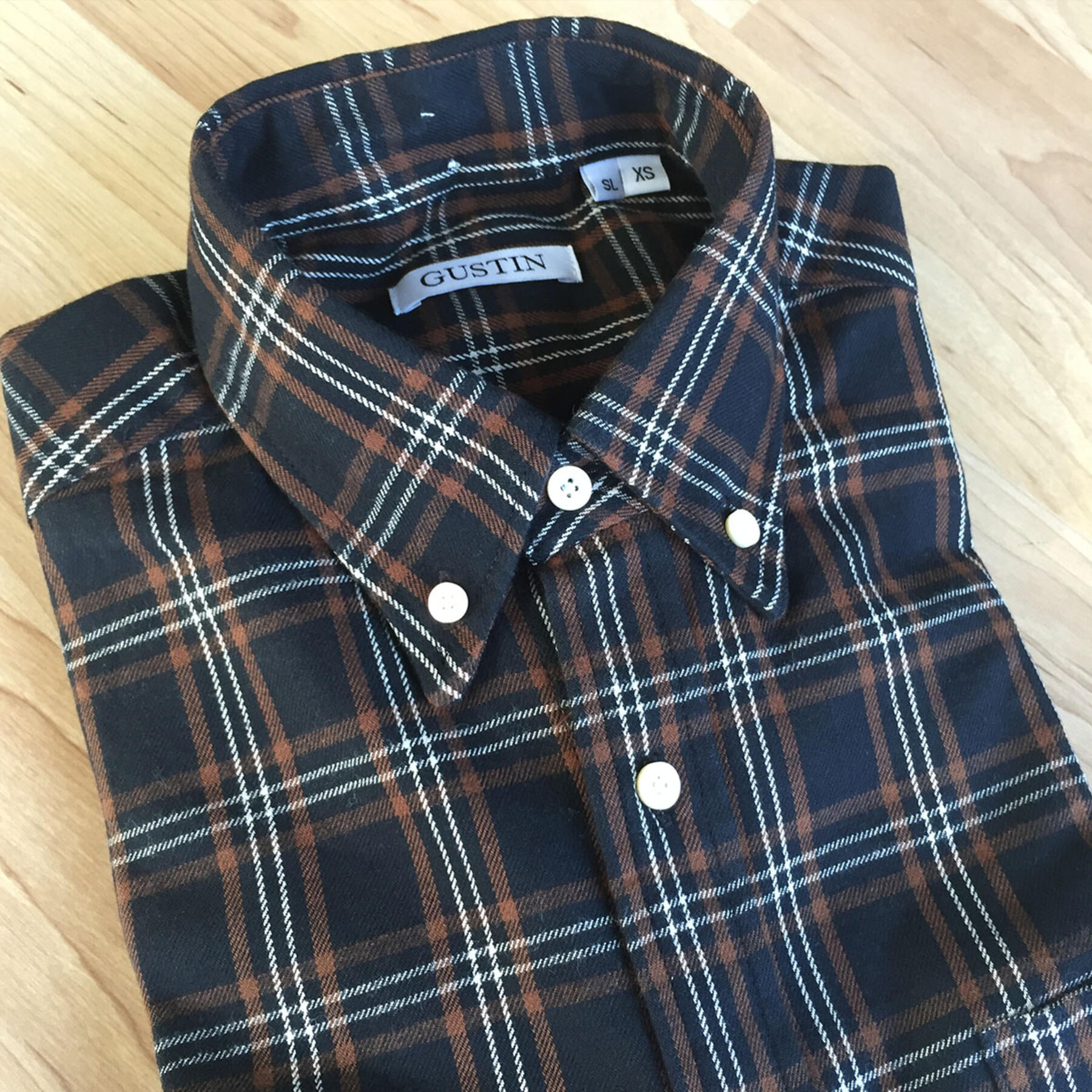 gustin #145 brown black rustic twill