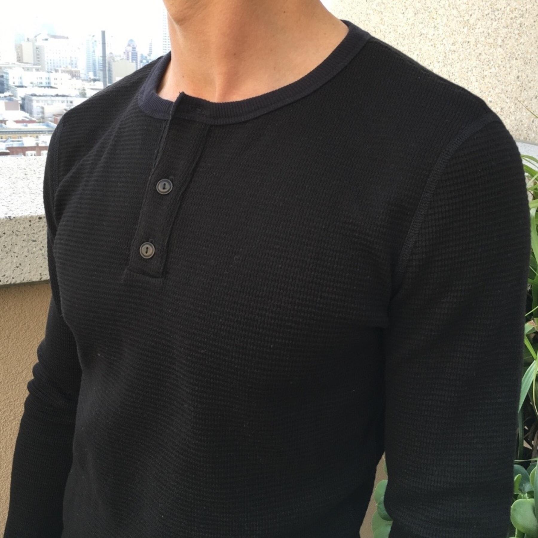 gustin usa waffle henley black