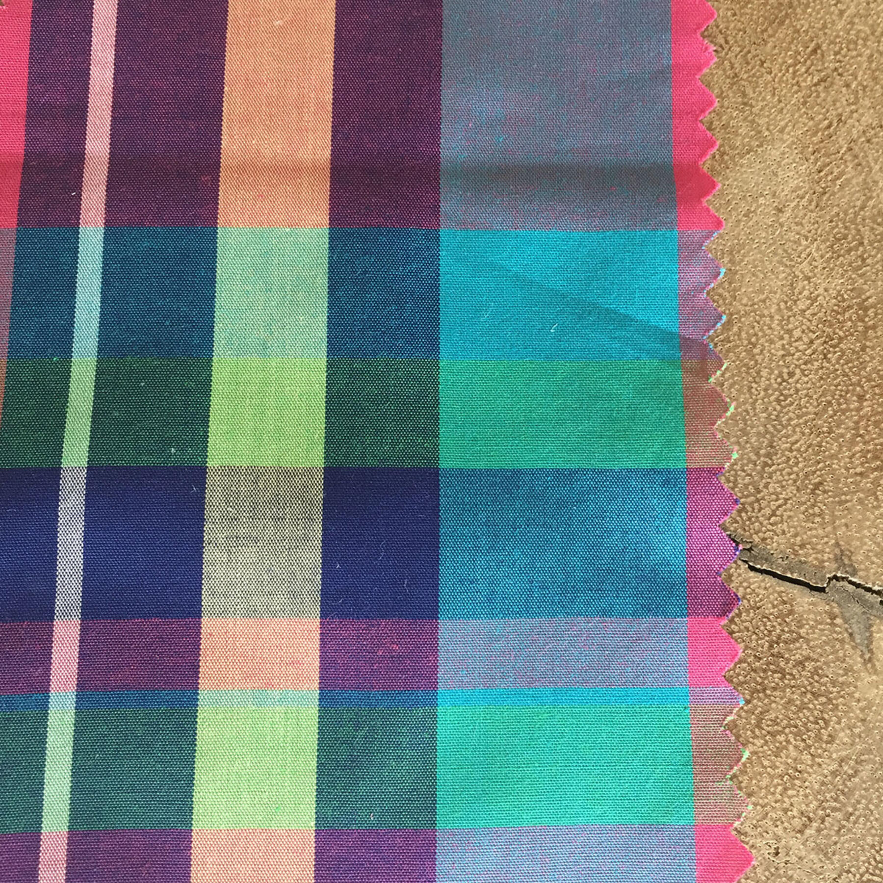 gustin teal magenta plaid