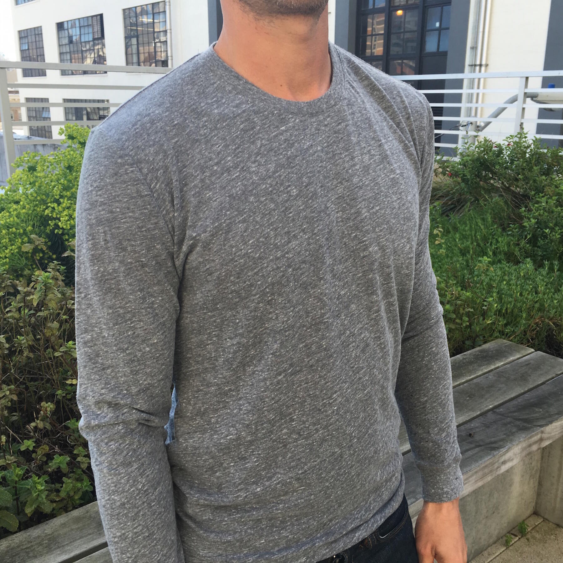 gustin long sleeve t-shirt 2 pack (heather sea blue, heather grey)