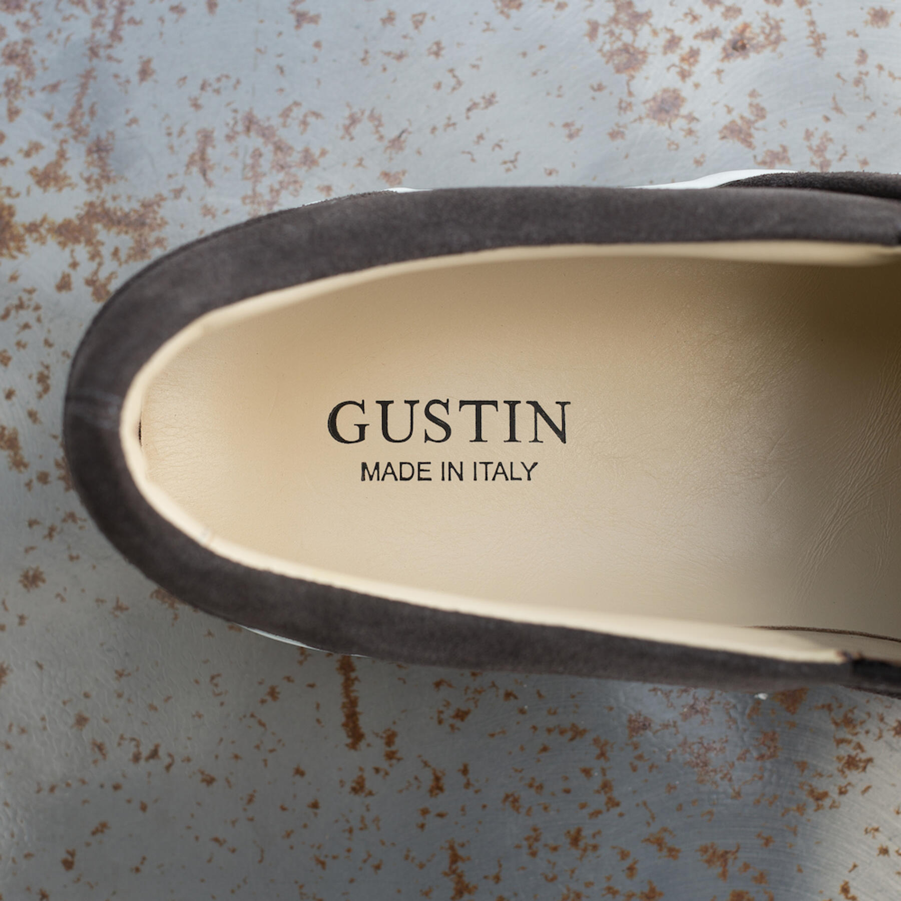 gustin navy slip on