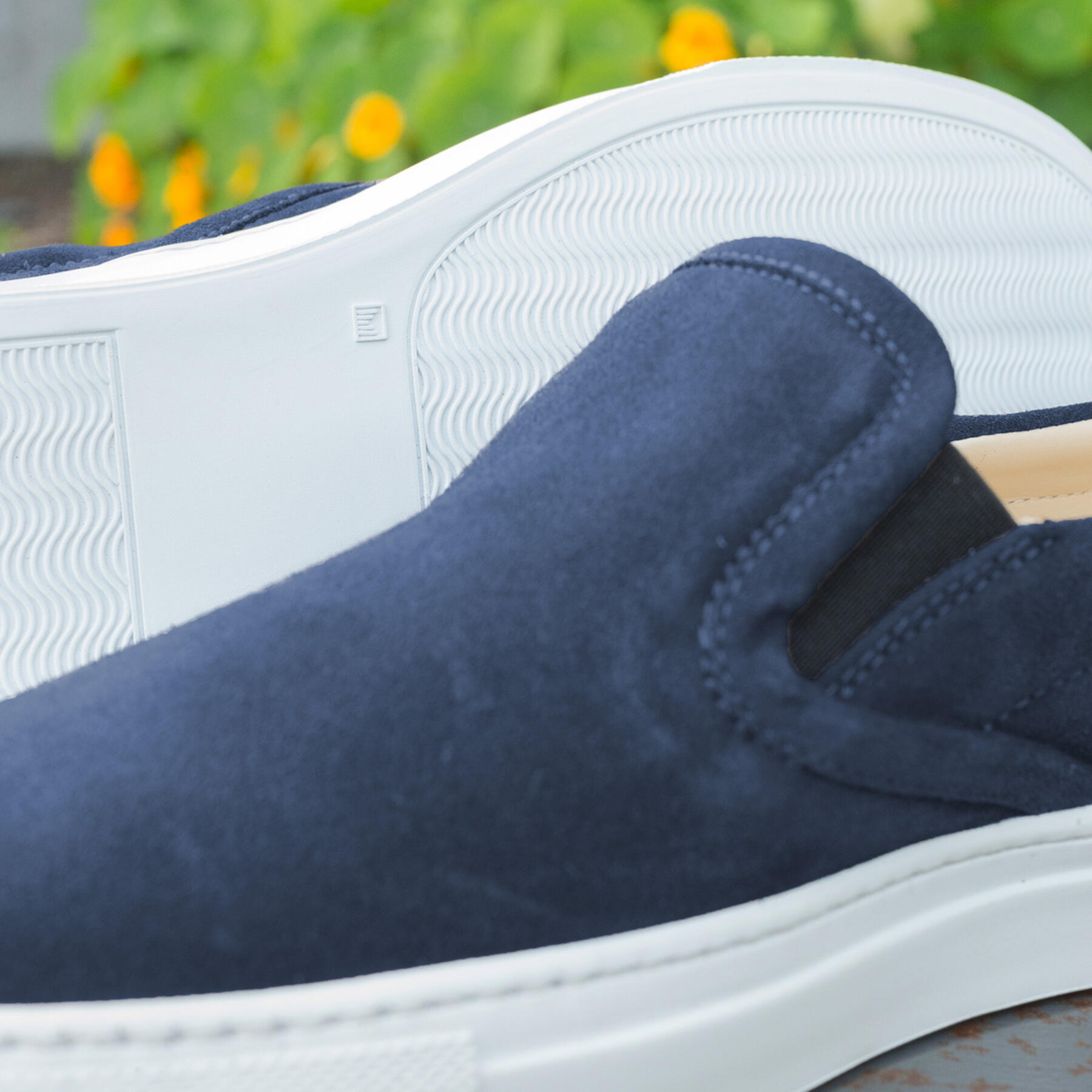 gustin navy slip on