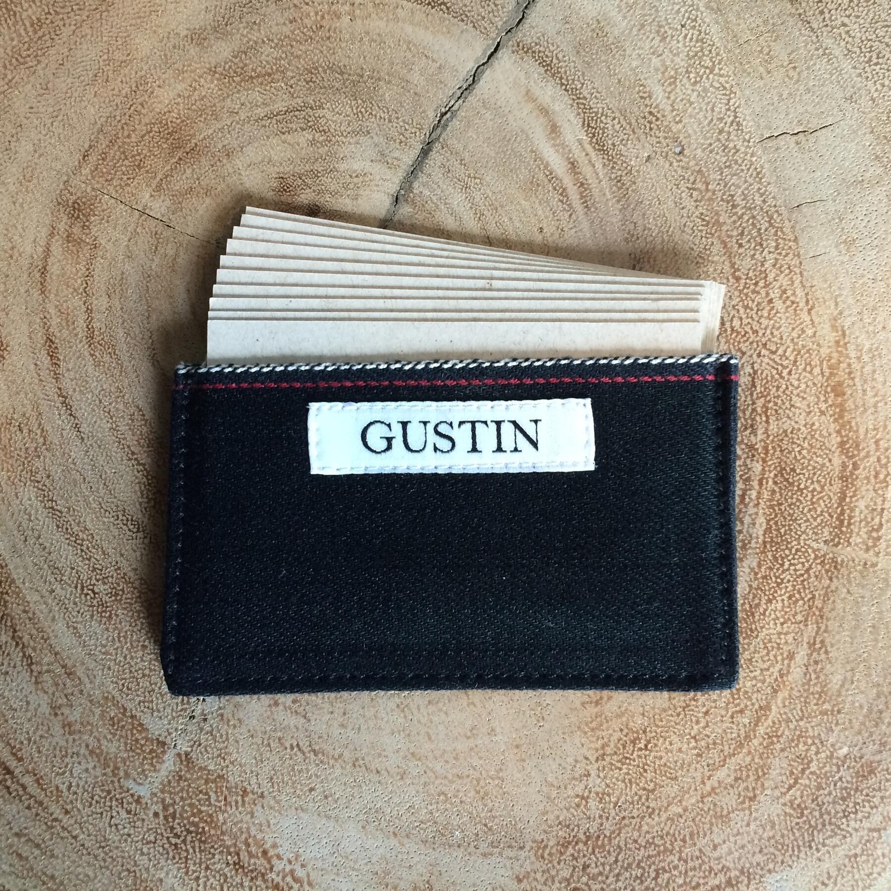 gustin selvedge cardholder