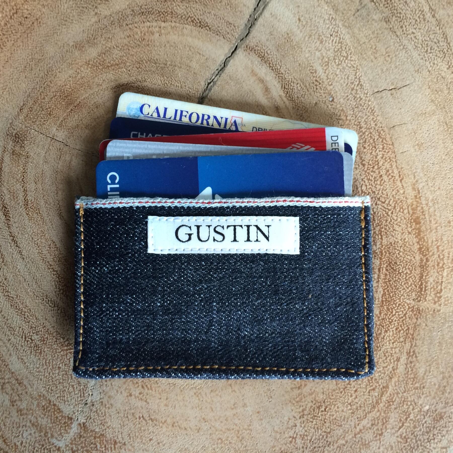 gustin selvedge cardholder