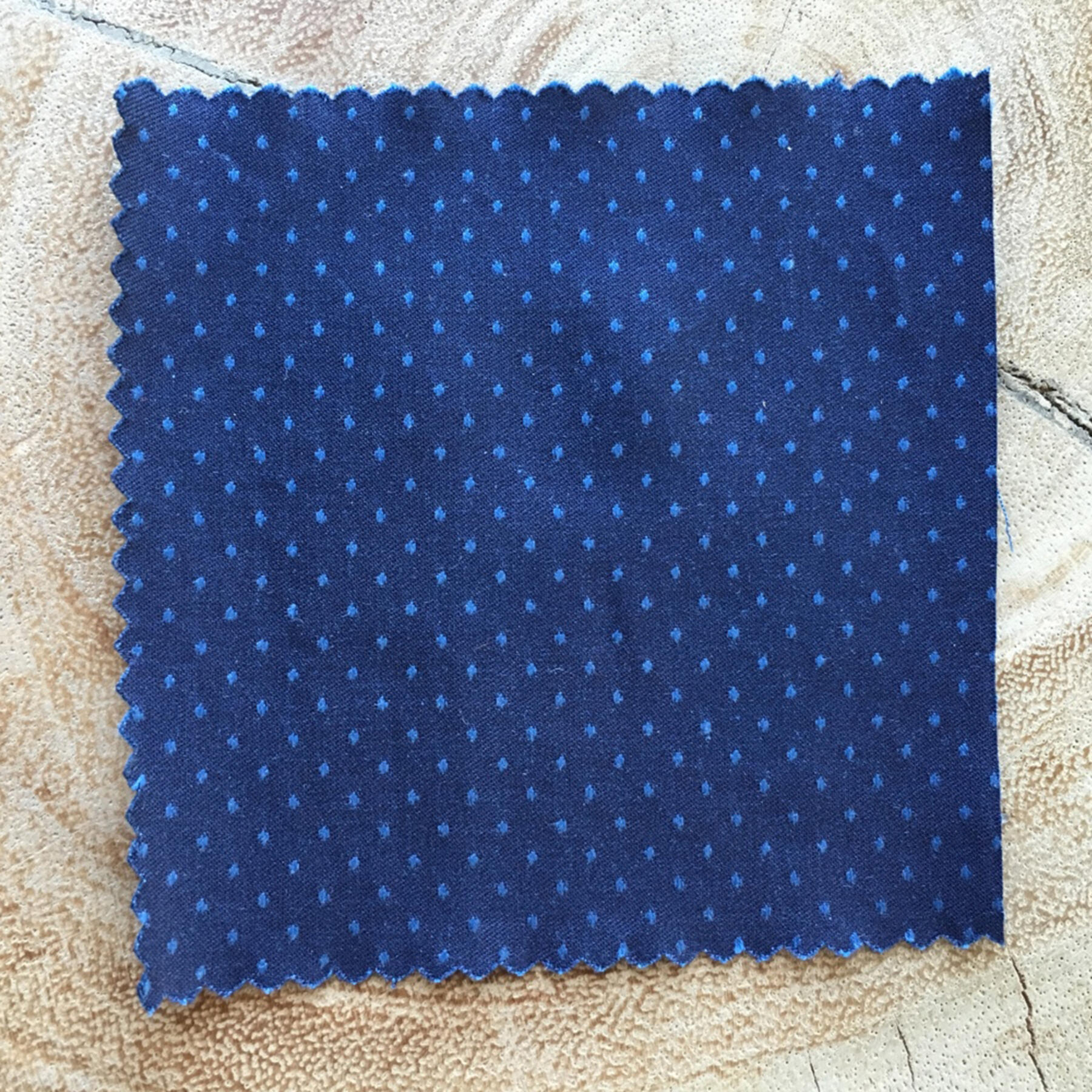 gustin indigo jacquard dot
