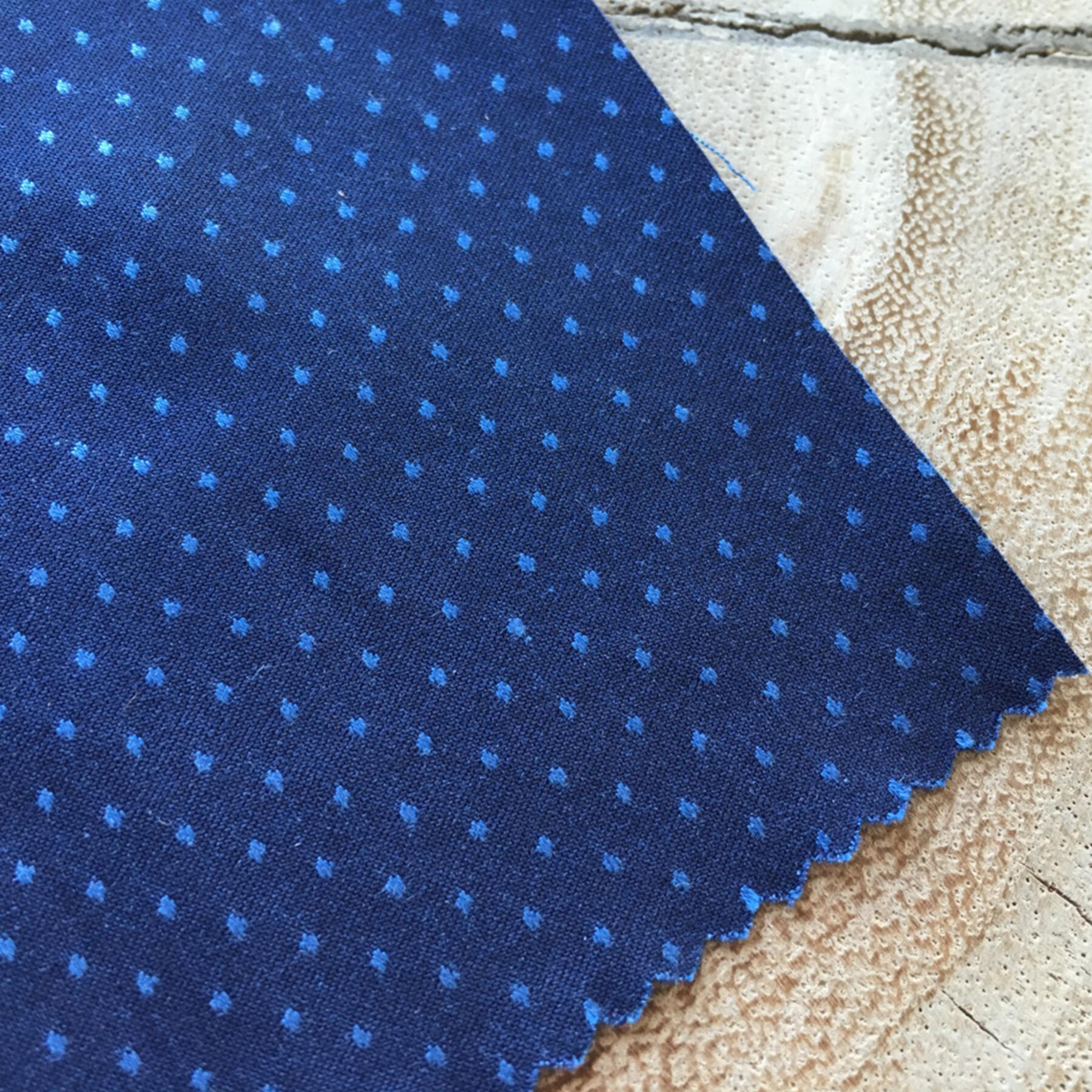 gustin indigo jacquard dot