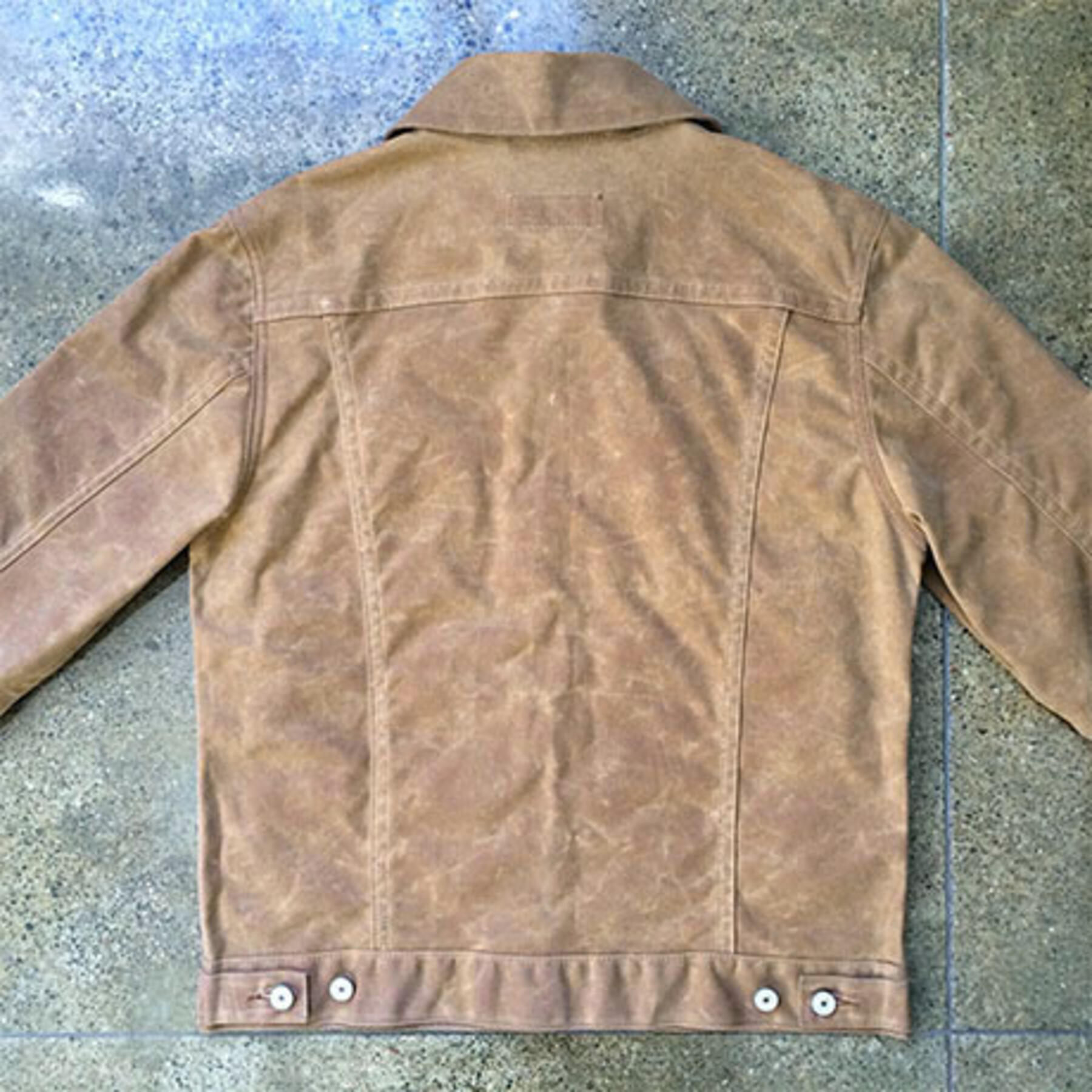 gustin trucker jacket - taupe linen summer