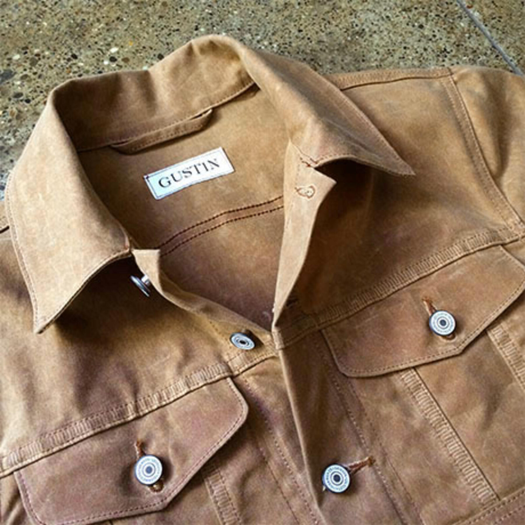 gustin trucker jacket - taupe linen summer
