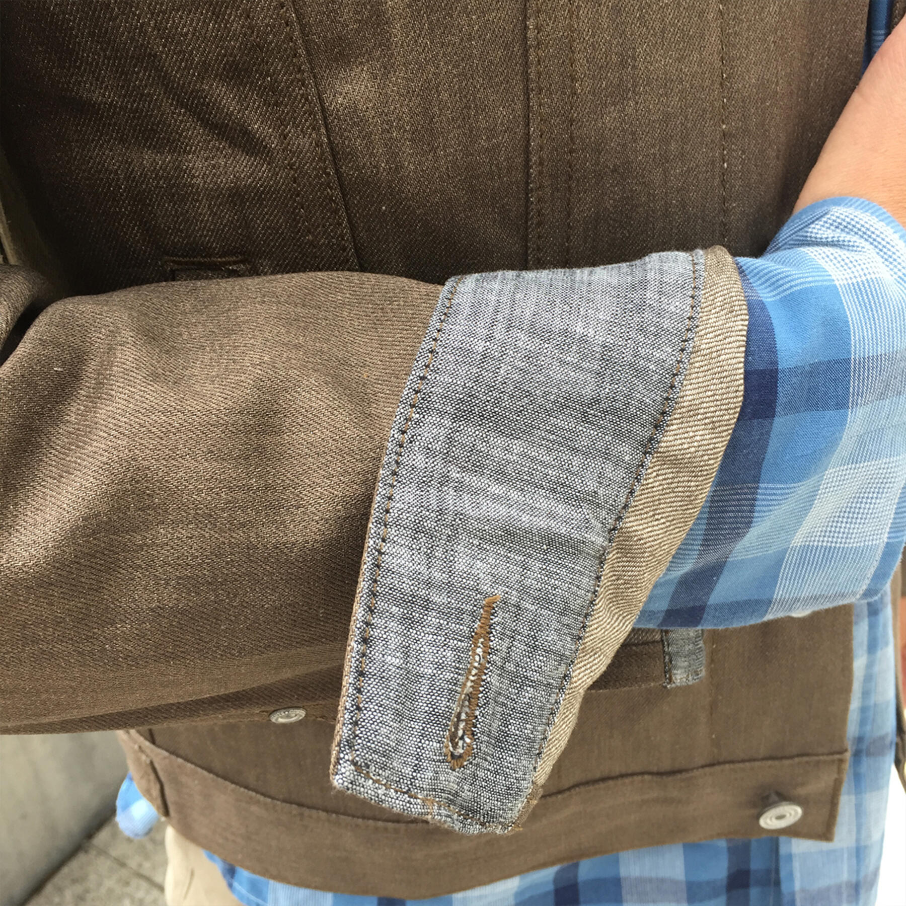 gustin trucker jacket - taupe linen summer