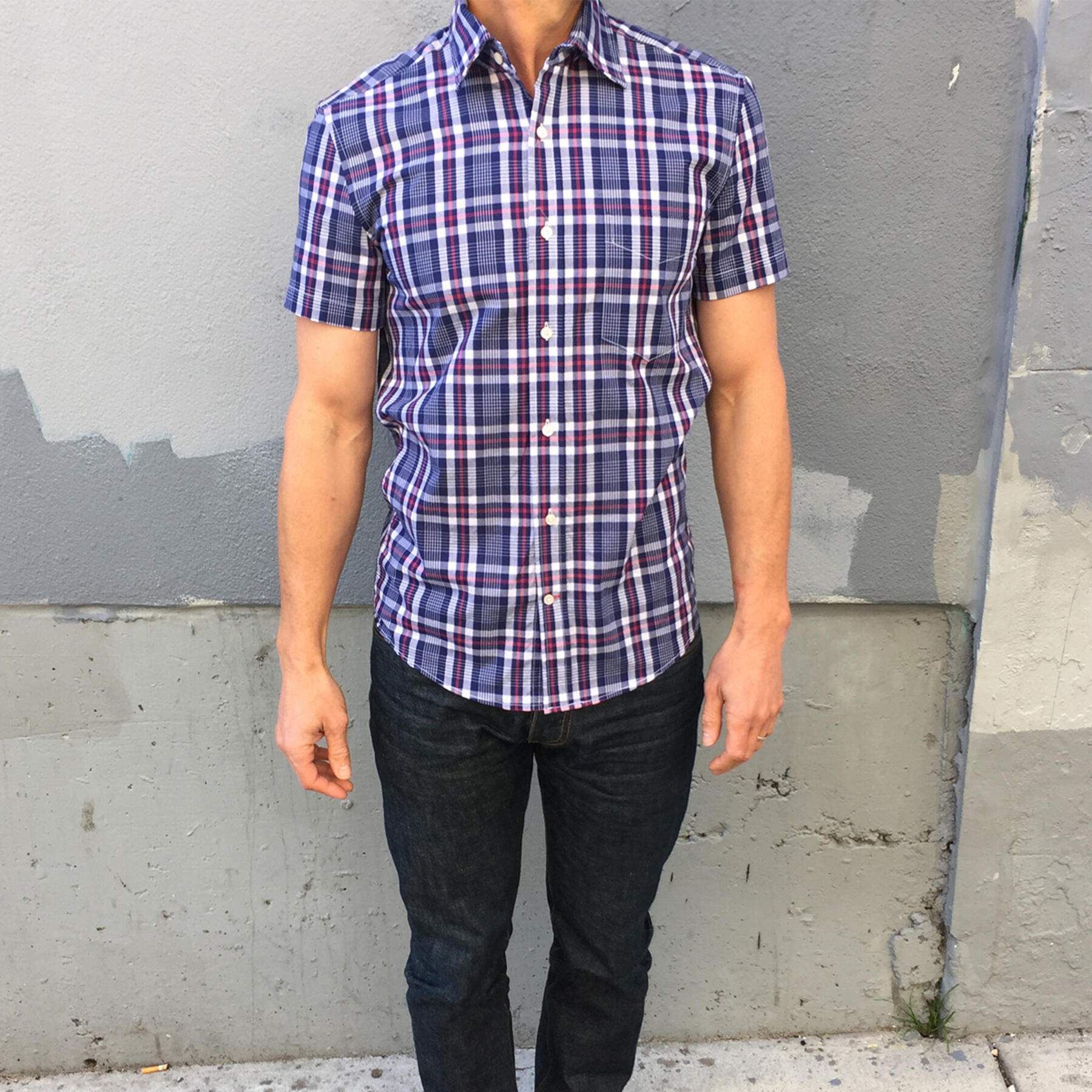gustin short sleeve midnight plaid
