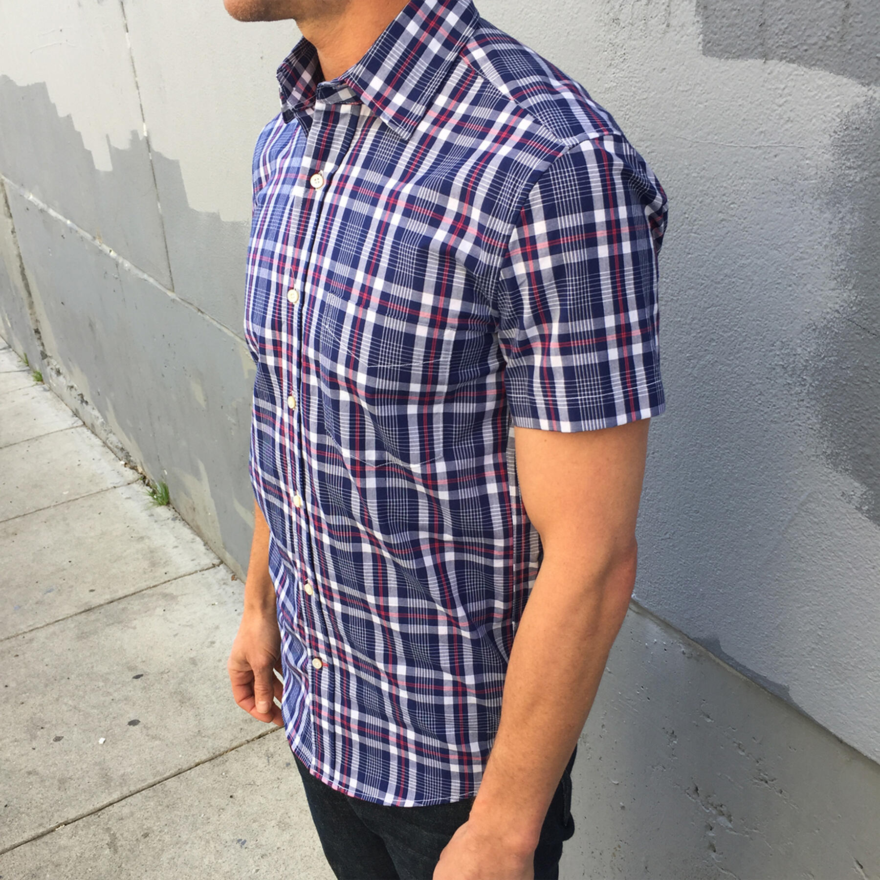 gustin short sleeve midnight plaid