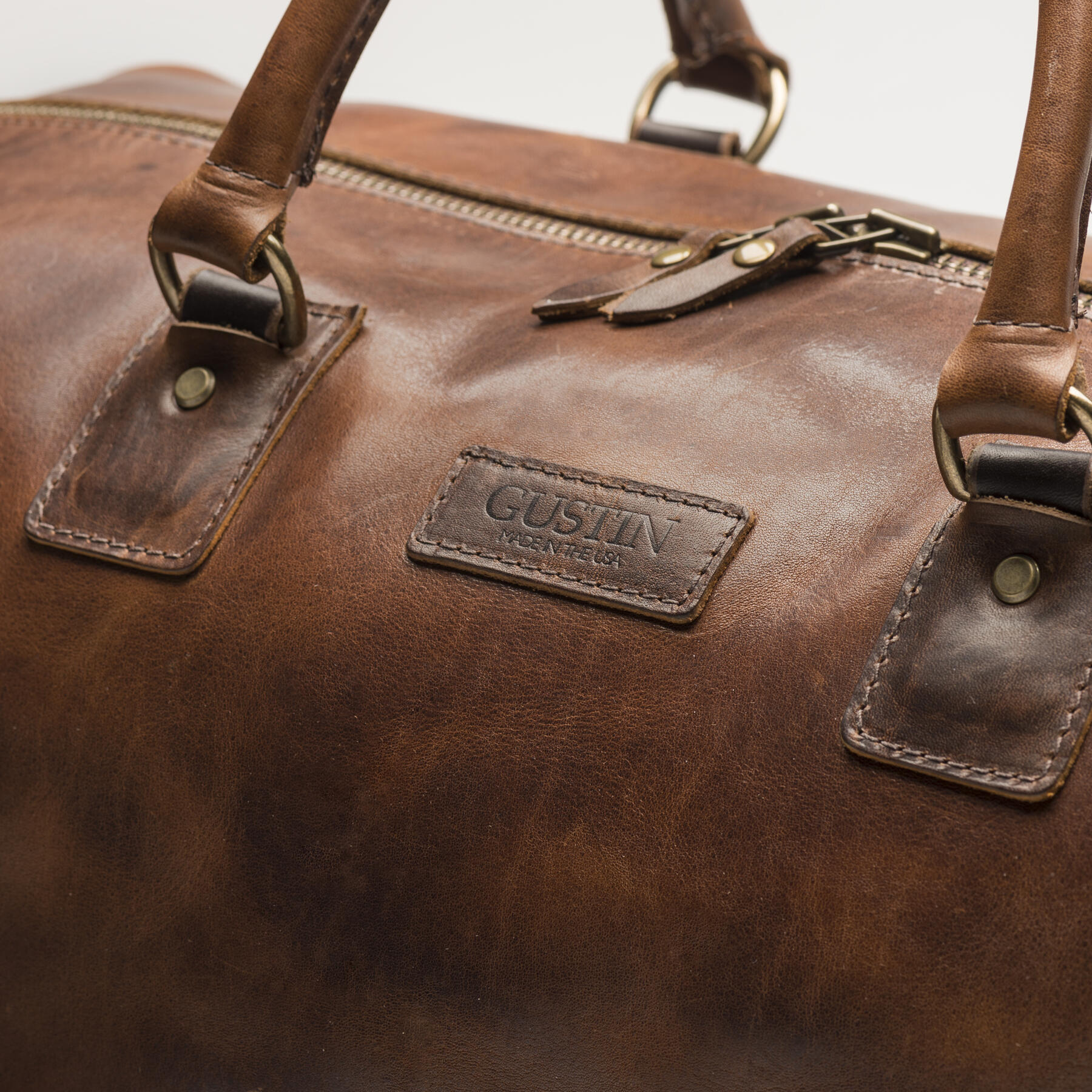 gustin horween weekender - nut brown dublin