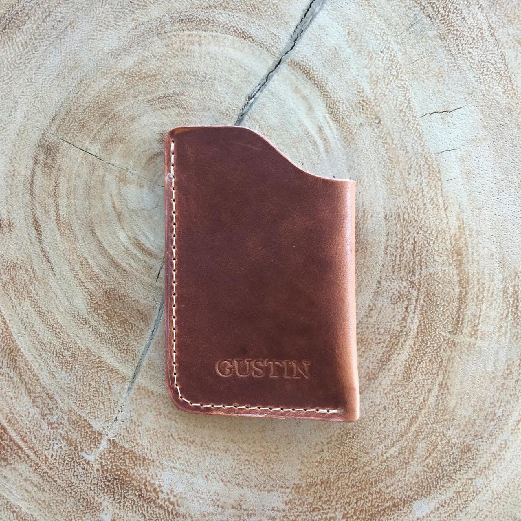 gustin corner wallet - horween english tan dublin
