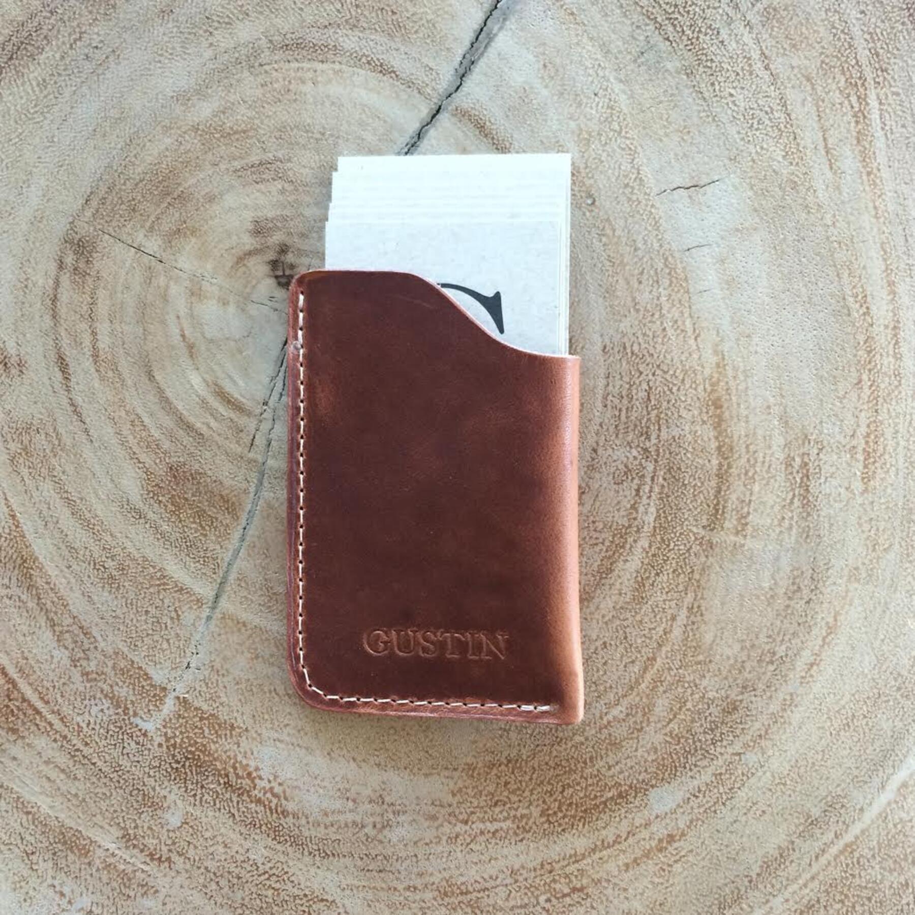 gustin corner wallet - horween english tan dublin