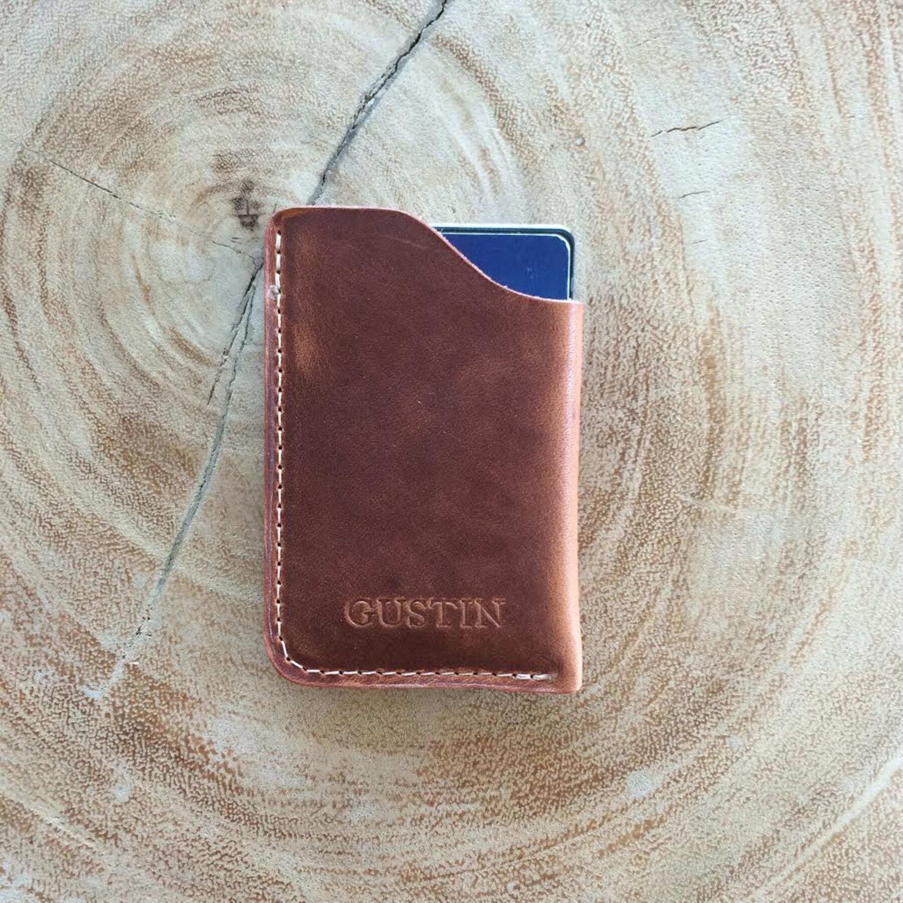 gustin corner wallet - horween english tan dublin