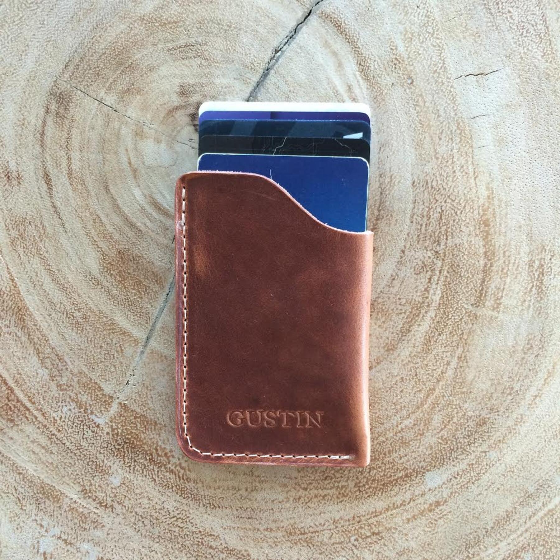 gustin corner wallet - horween english tan dublin
