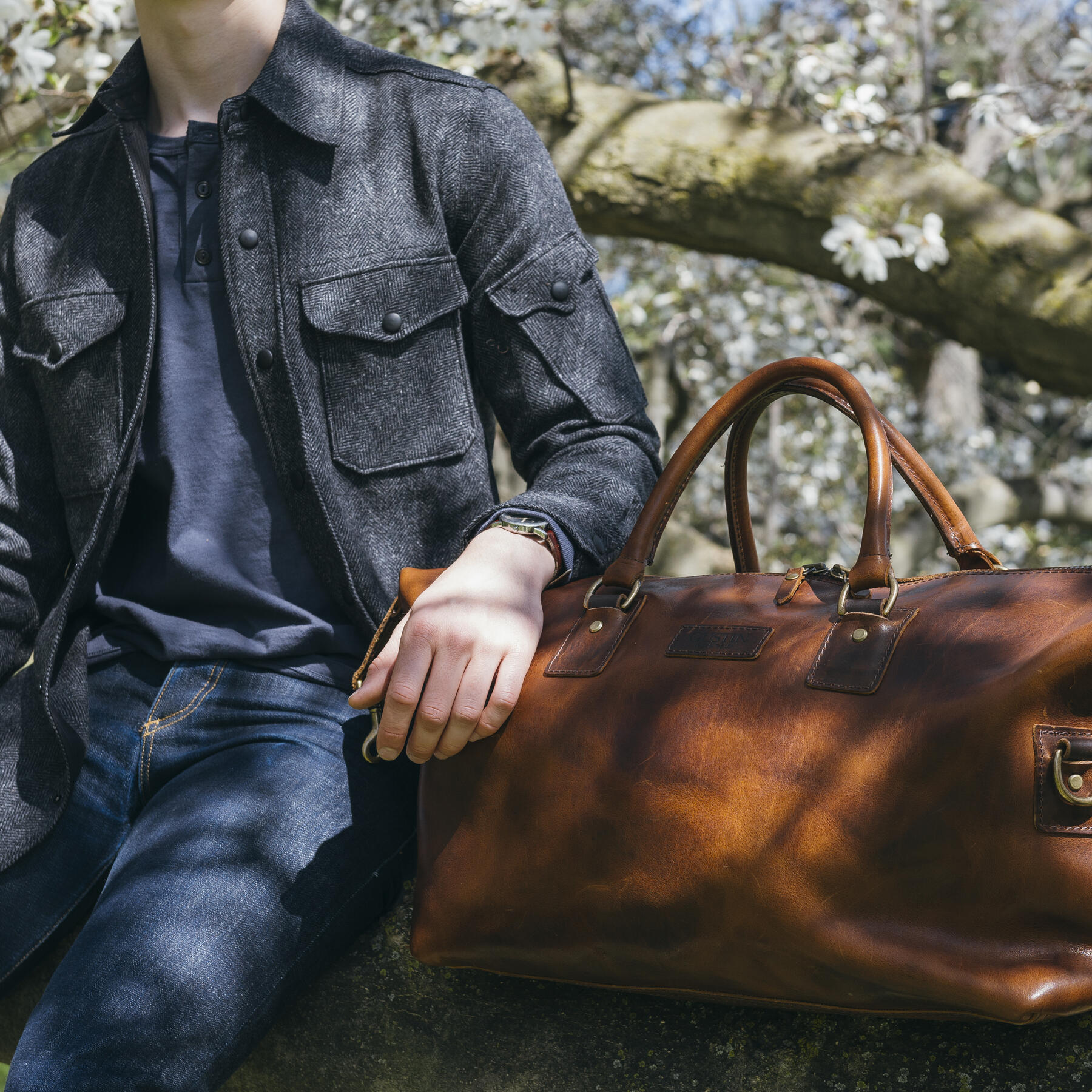 gustin horween weekender - nut brown dublin