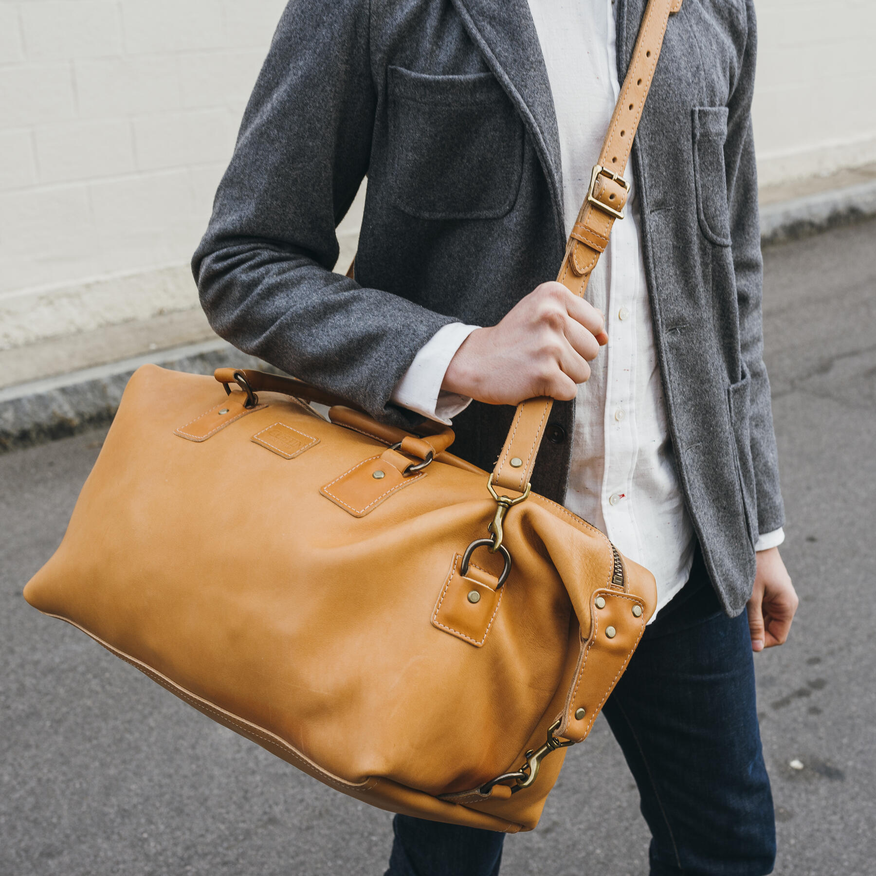 gustin horween weekender - natural essex