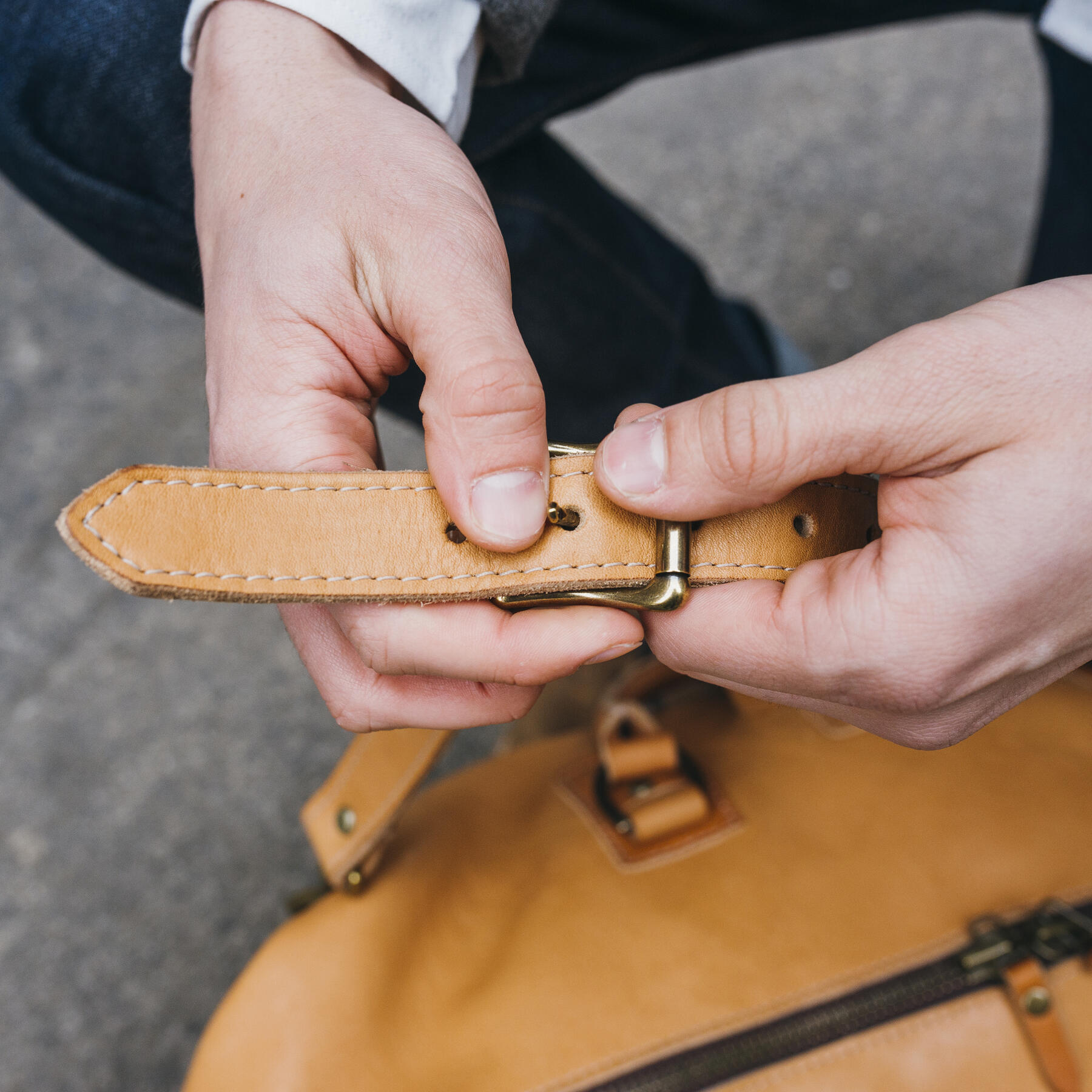 gustin horween weekender - natural essex
