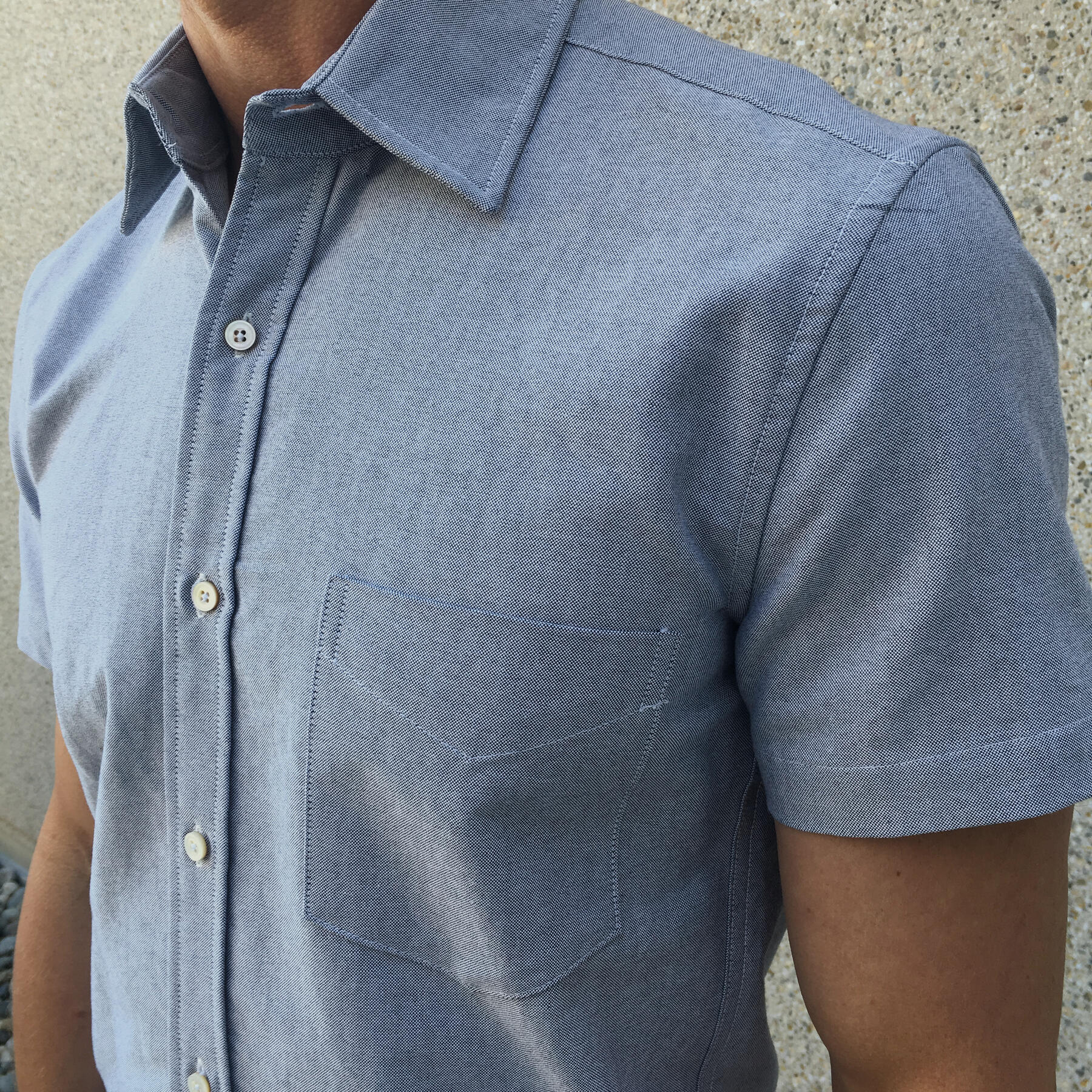 gustin #6 short sleeve japan charcoal oxford