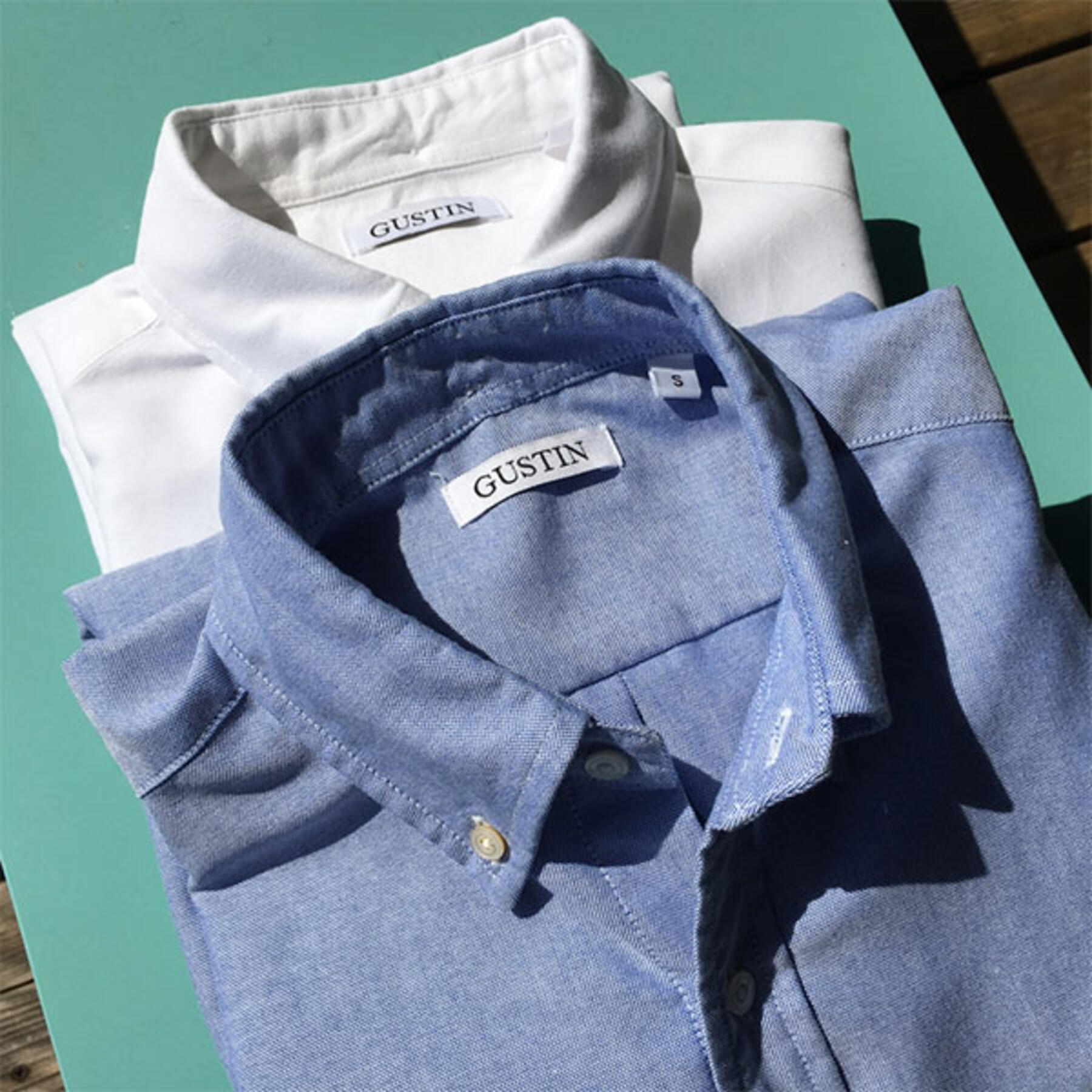 gustin japan oxford 2 pack (white, blue)