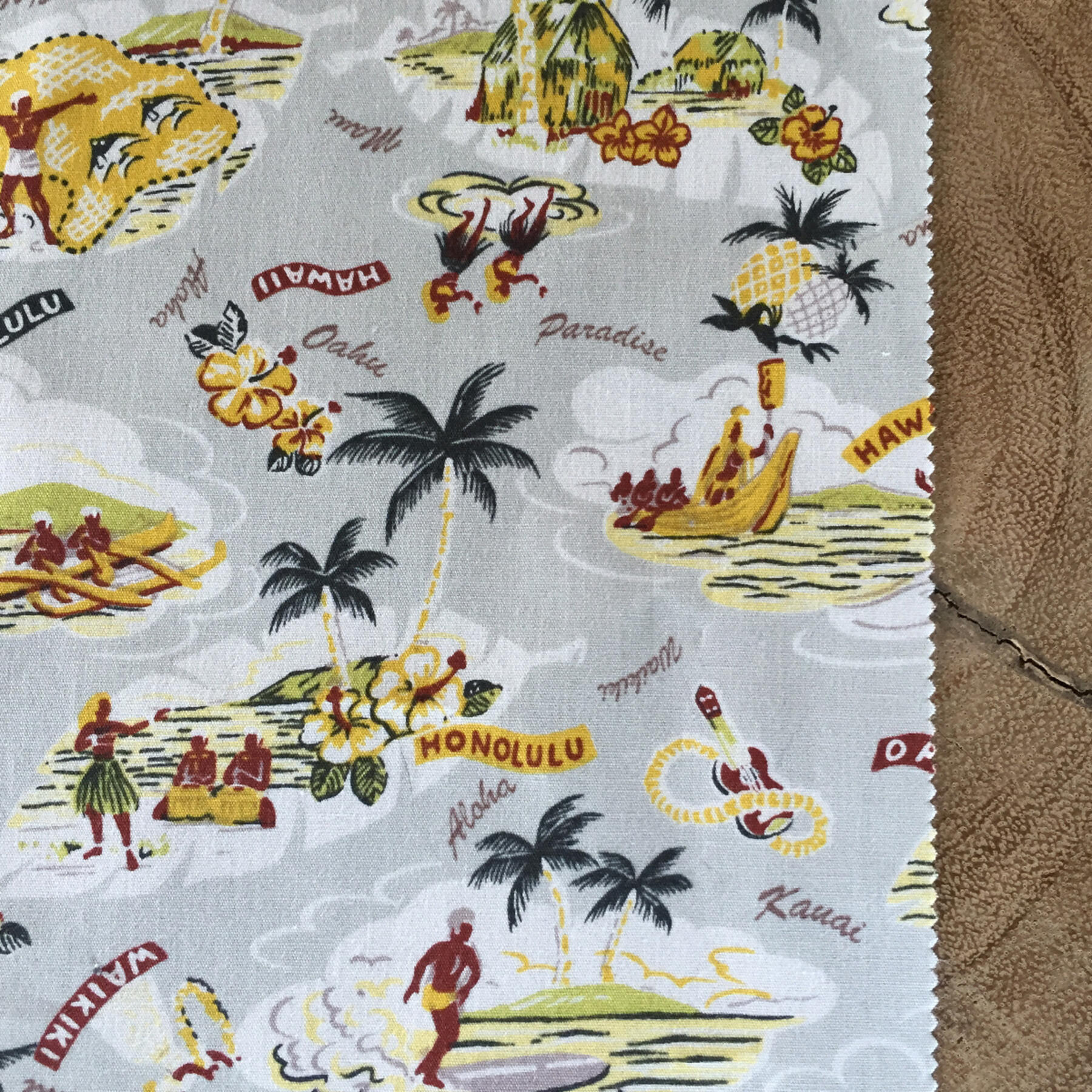 gustin short sleeve grey aloha shirt