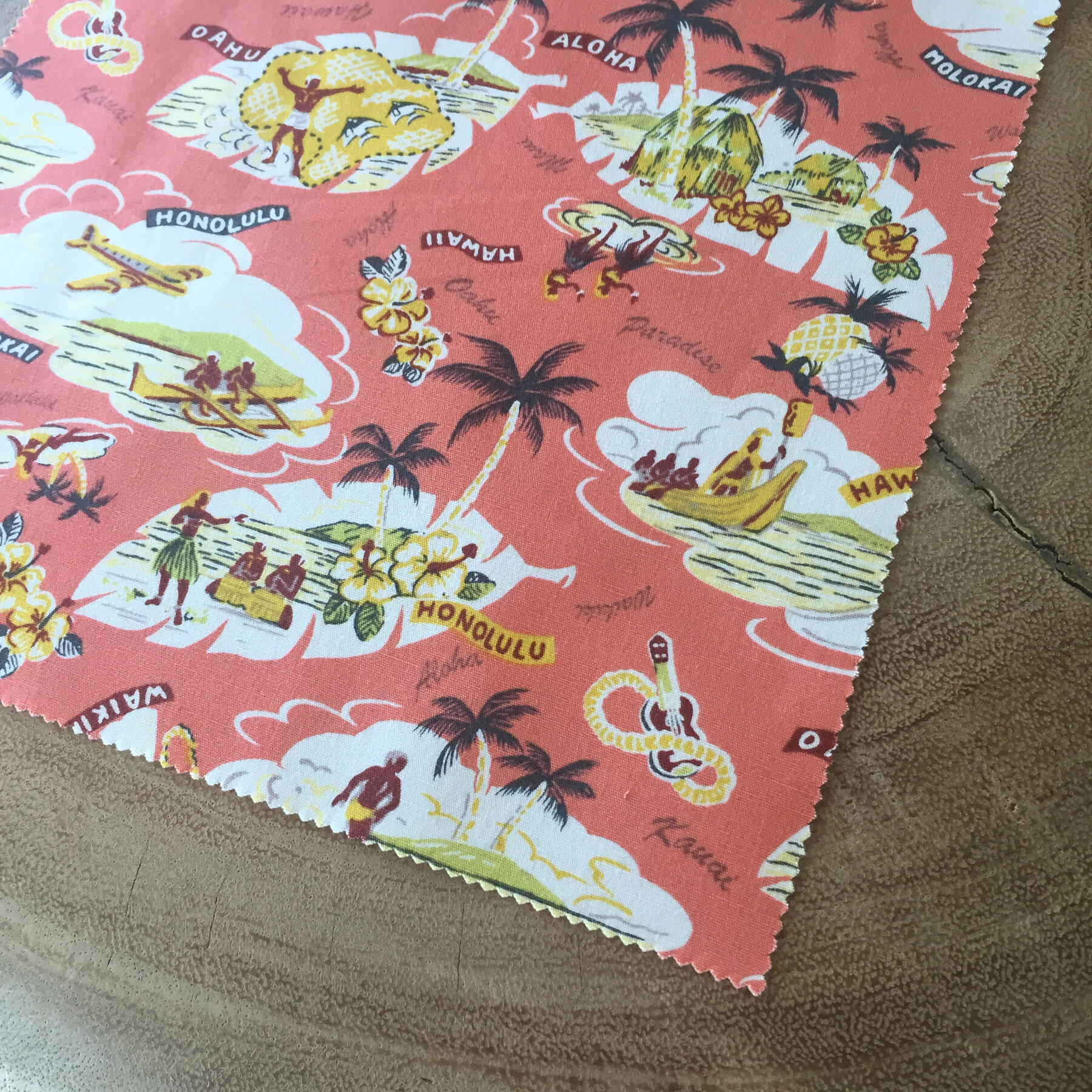 gustin short sleeve salmon aloha shirt