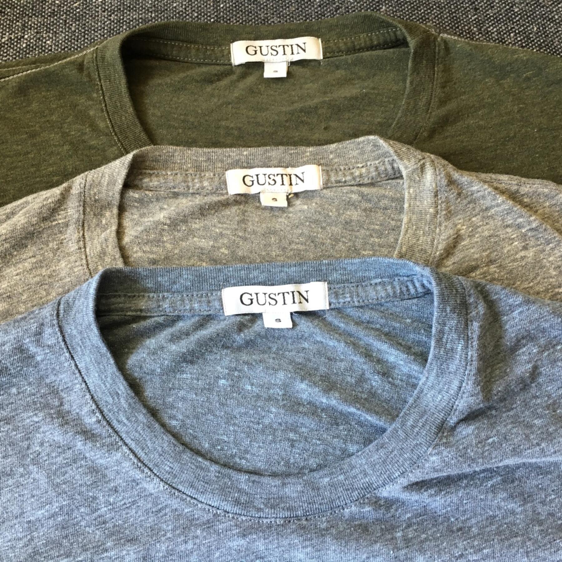 gustin heather t-shirt 3 pack (sky blue, army, citron)
