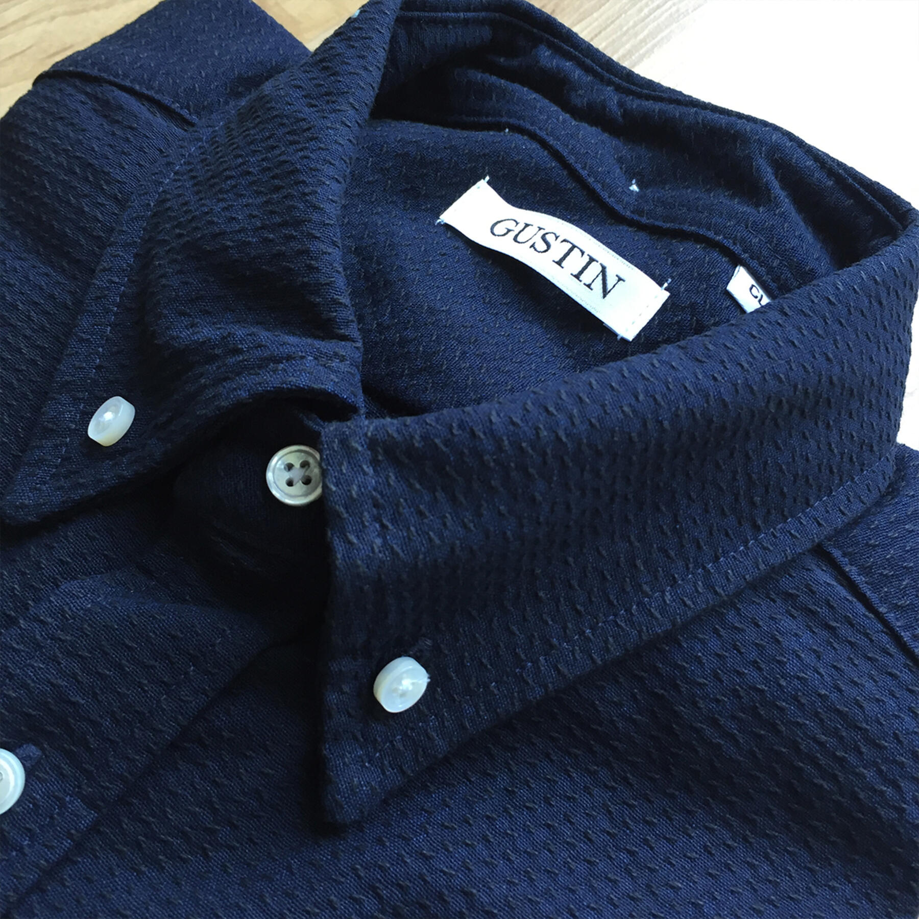 gustin #213 cone indigo jacquard