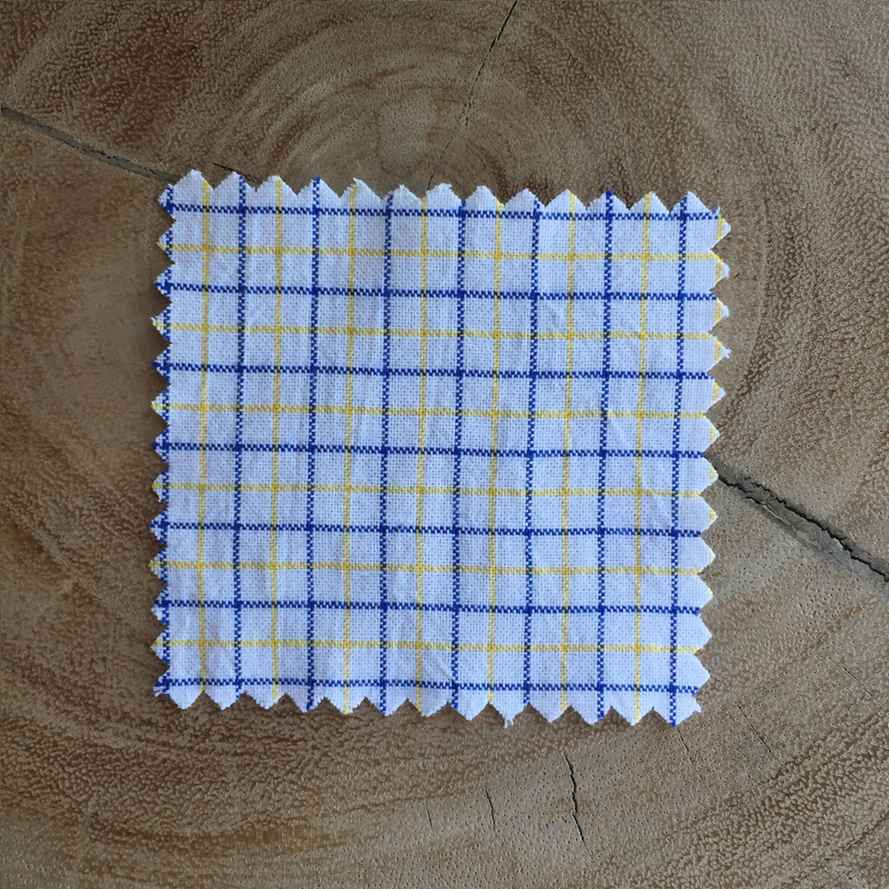 gustin navy maize poplin plaid
