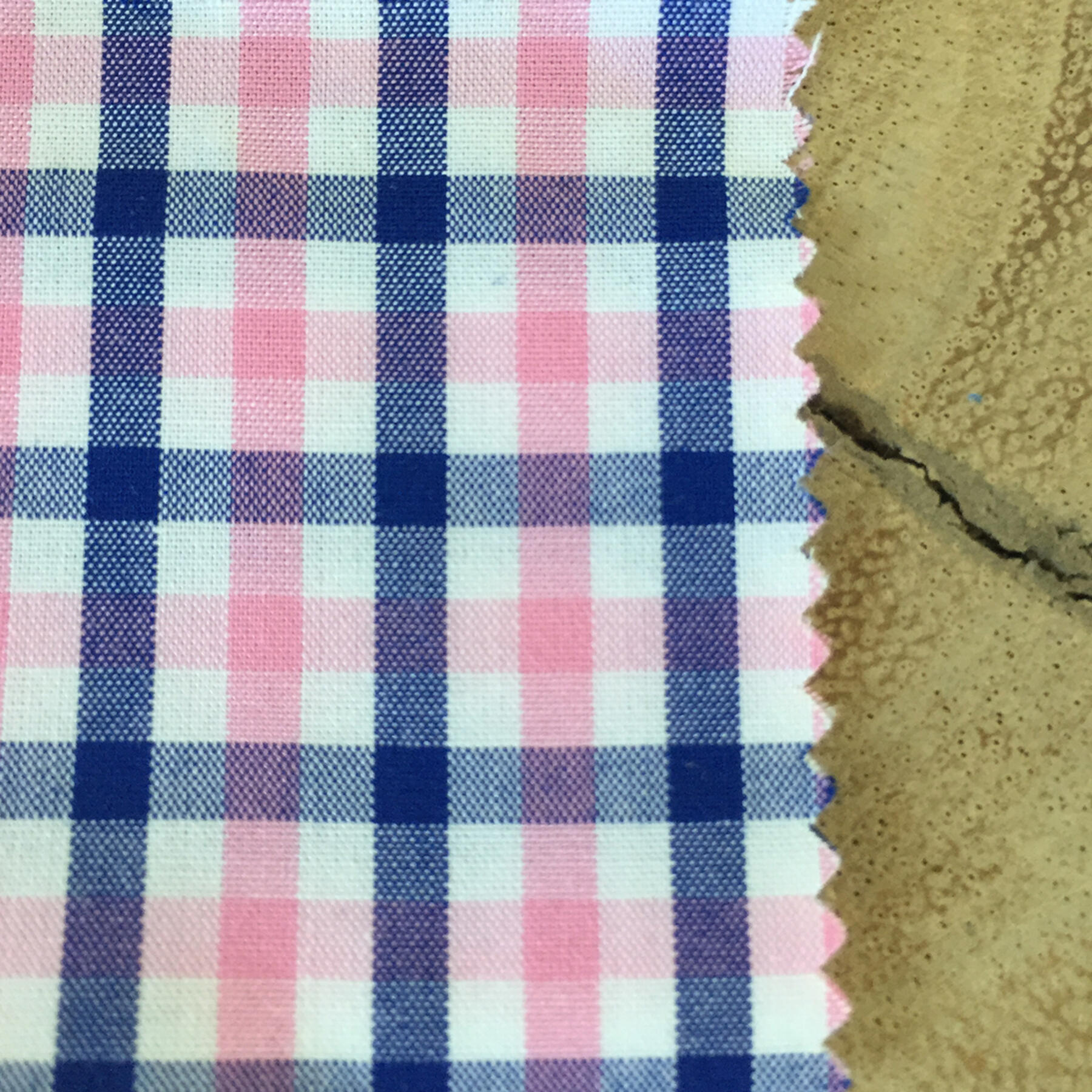 gustin pinkxnavy poplin check