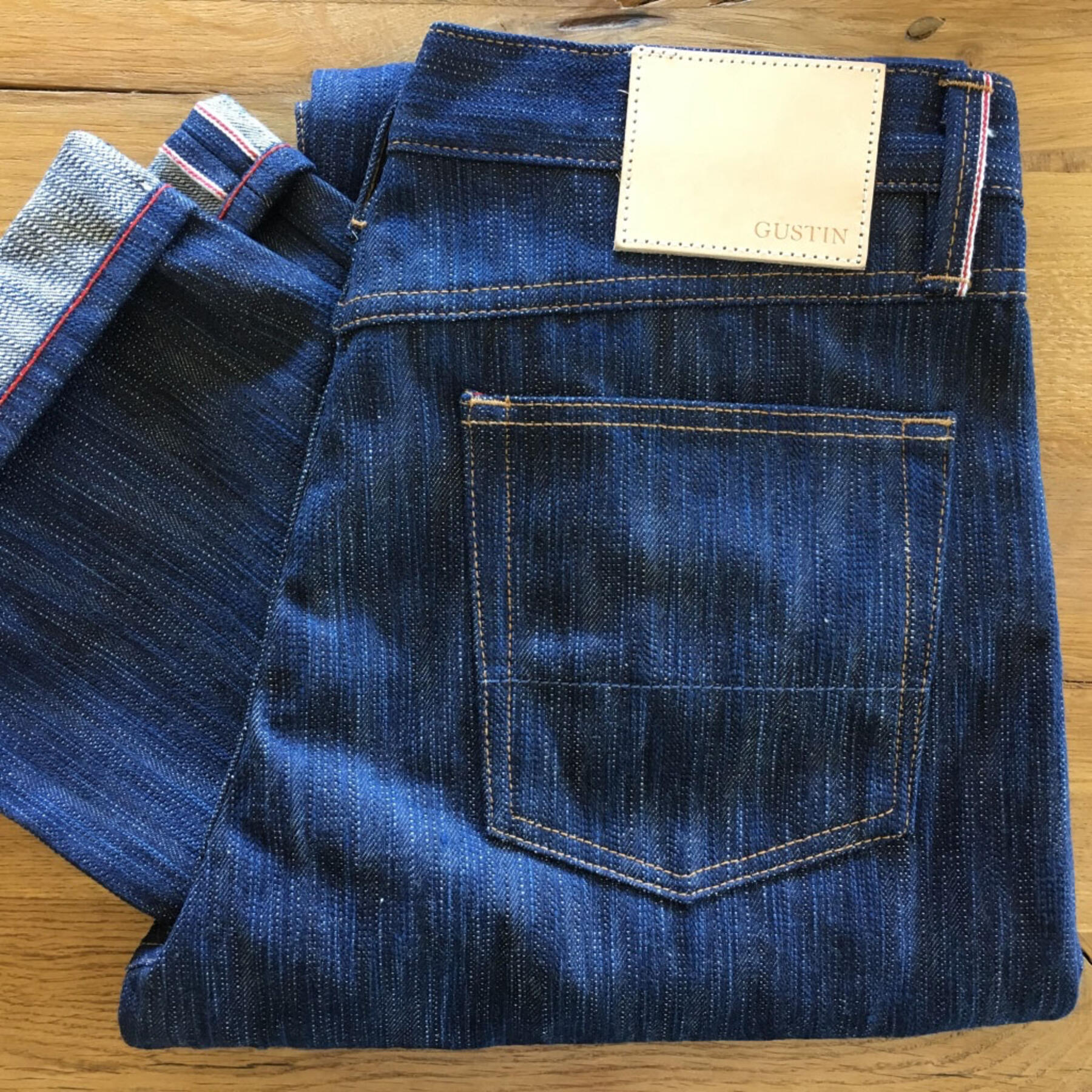 gustin #276 pure indigo slub loomstate