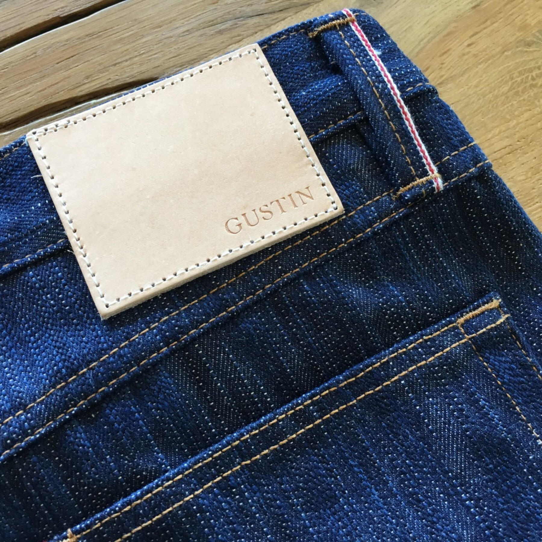 gustin #276 pure indigo slub loomstate