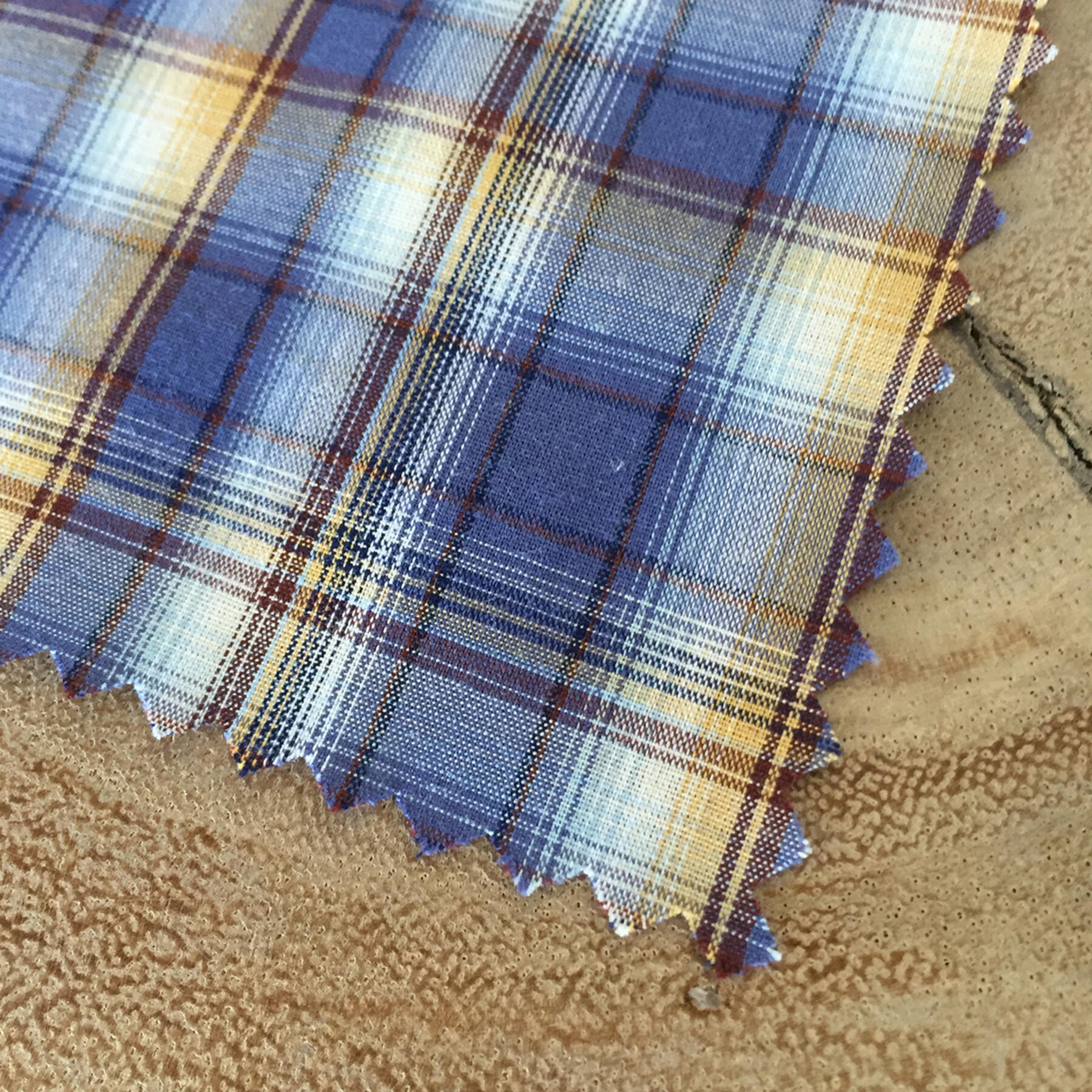 gustin periwinkle poplin plaid