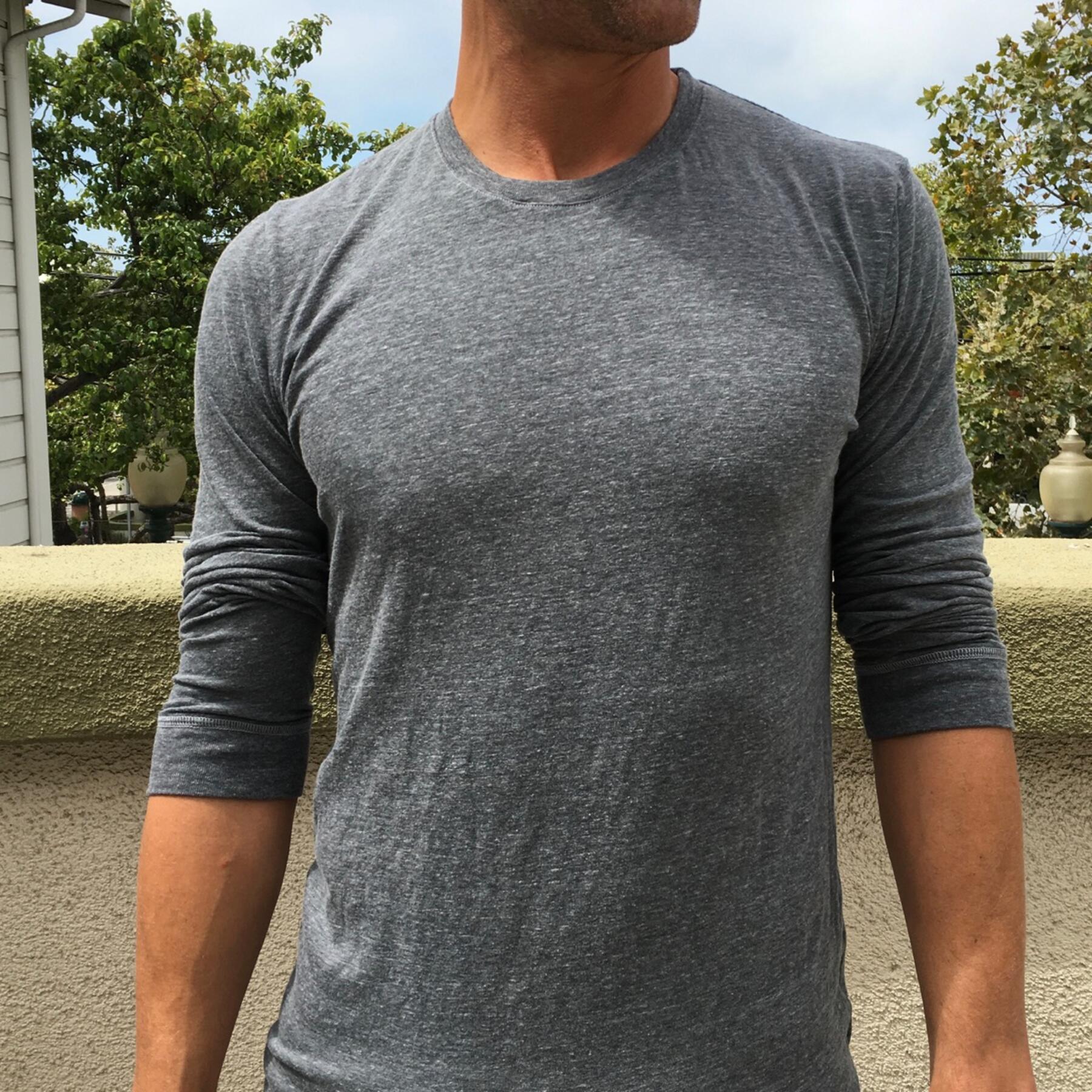 gustin usa long sleeve t-shirt 2pk (heather cement, heather sage)