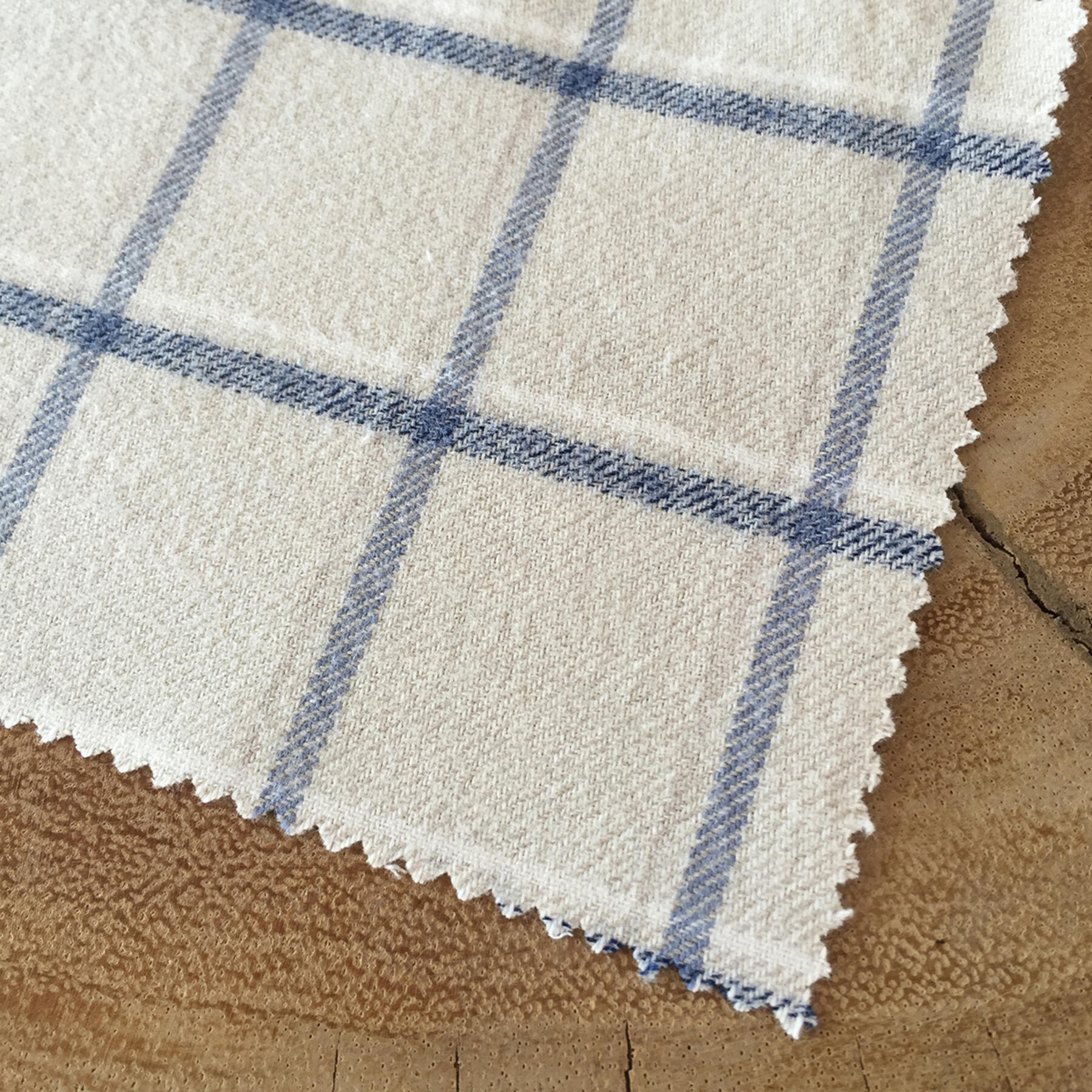 gustin cream brushed plaid