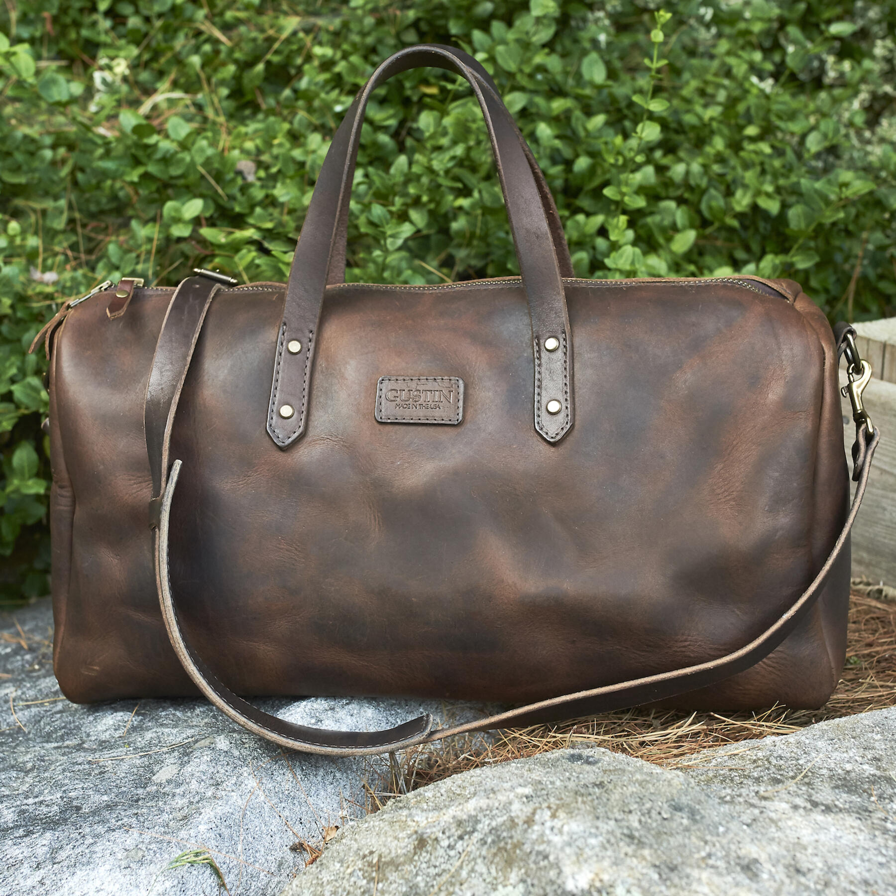 gustin horween duffel - nut brown dublin
