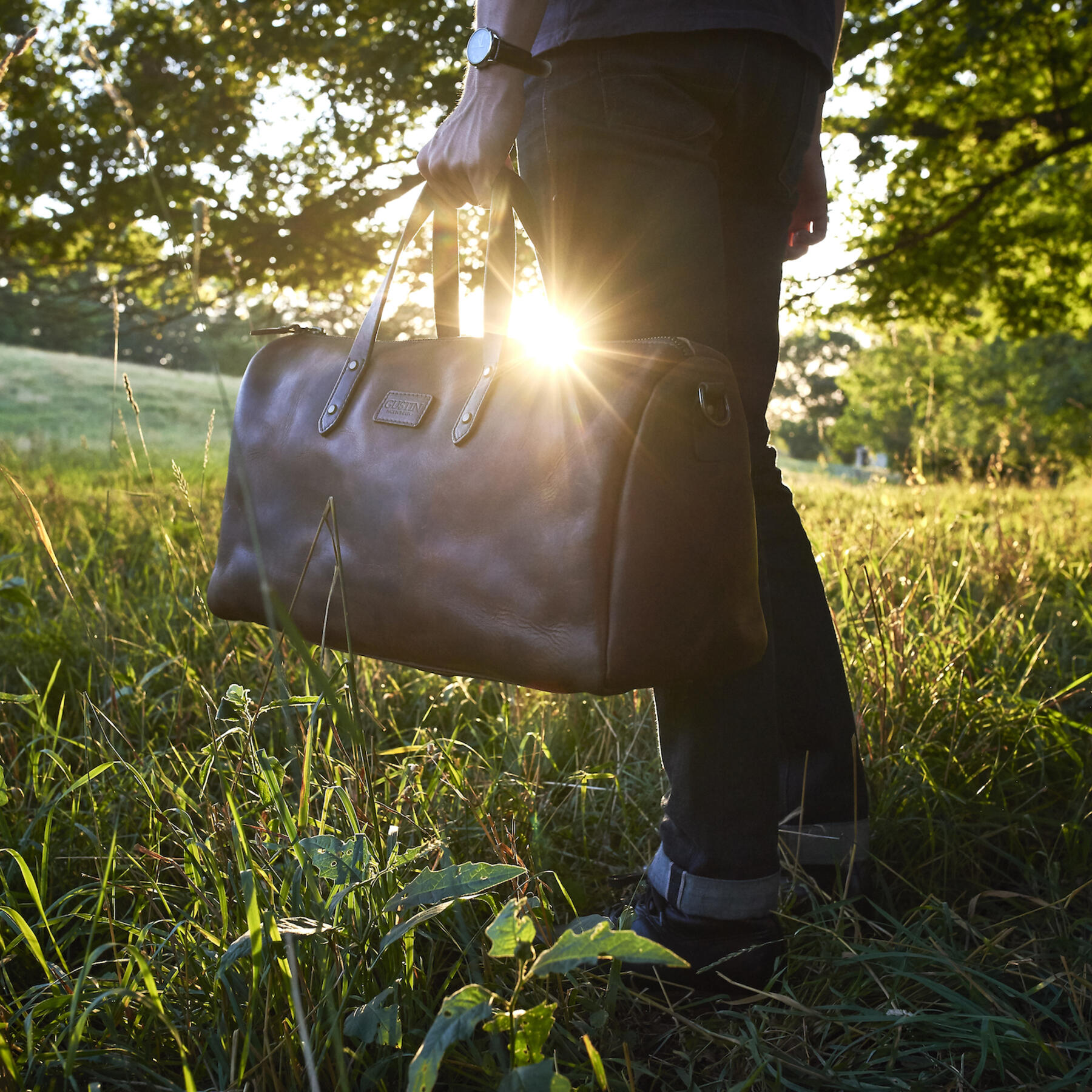 gustin horween duffel - nut brown dublin
