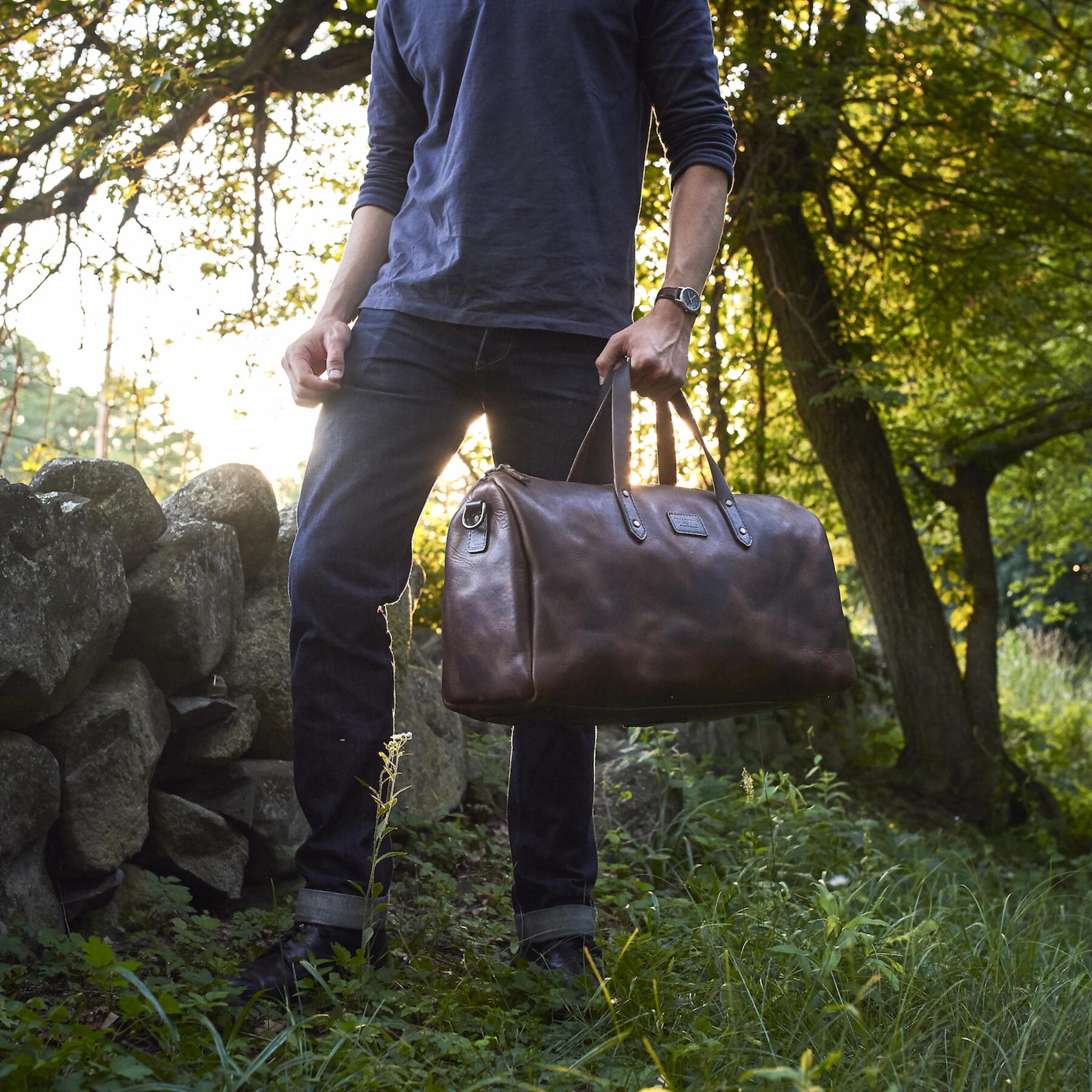 gustin horween duffel - nut brown dublin