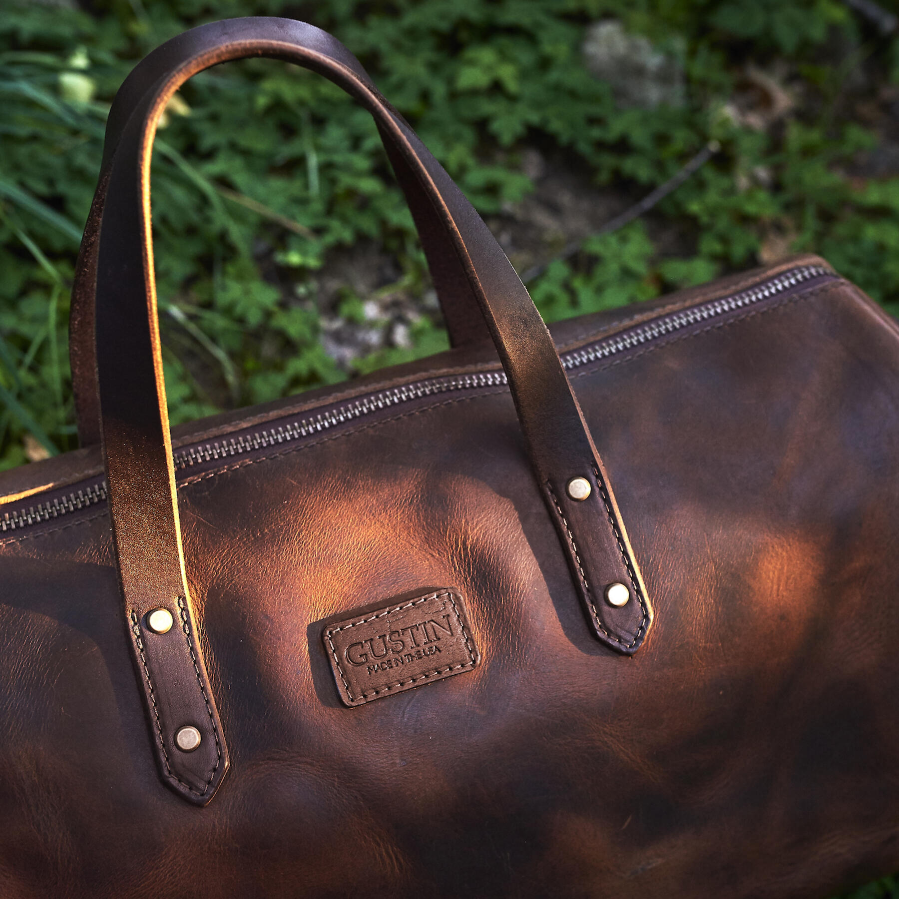 gustin horween duffel - nut brown dublin