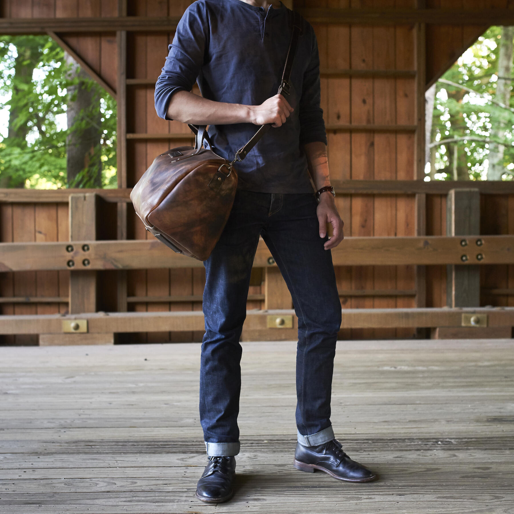 gustin horween duffel - nut brown dublin