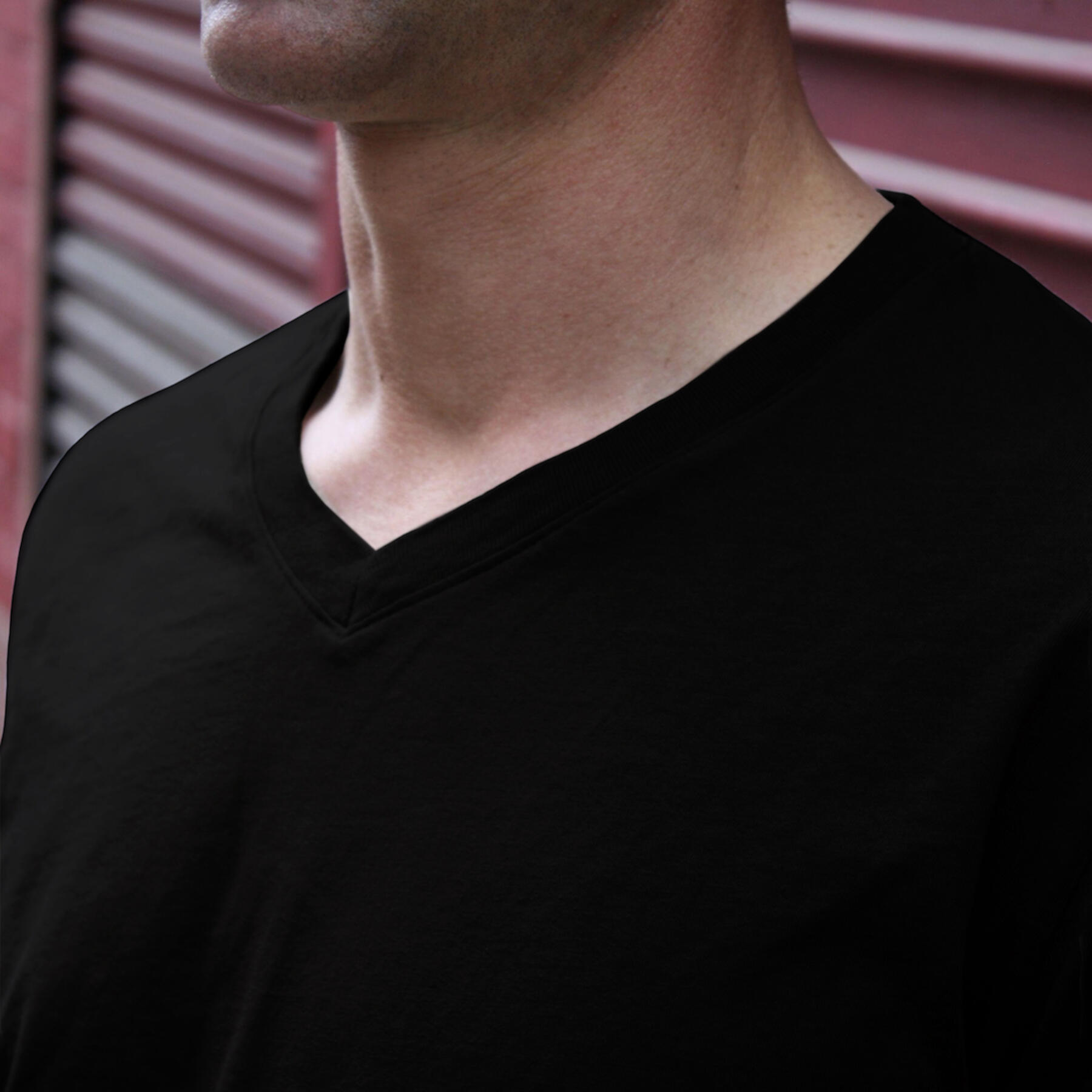 gustin usa v-neck black 3pk