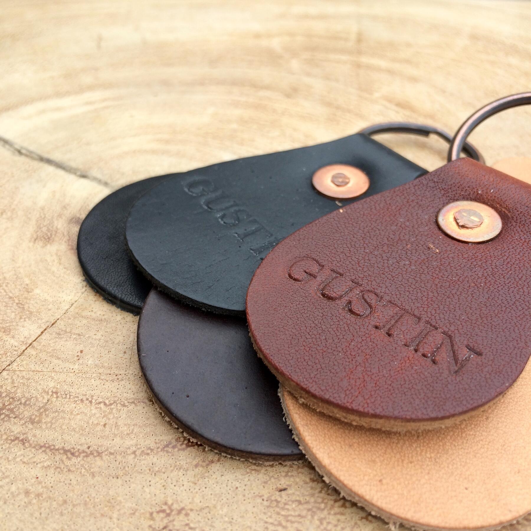 gustin horween leather key fob