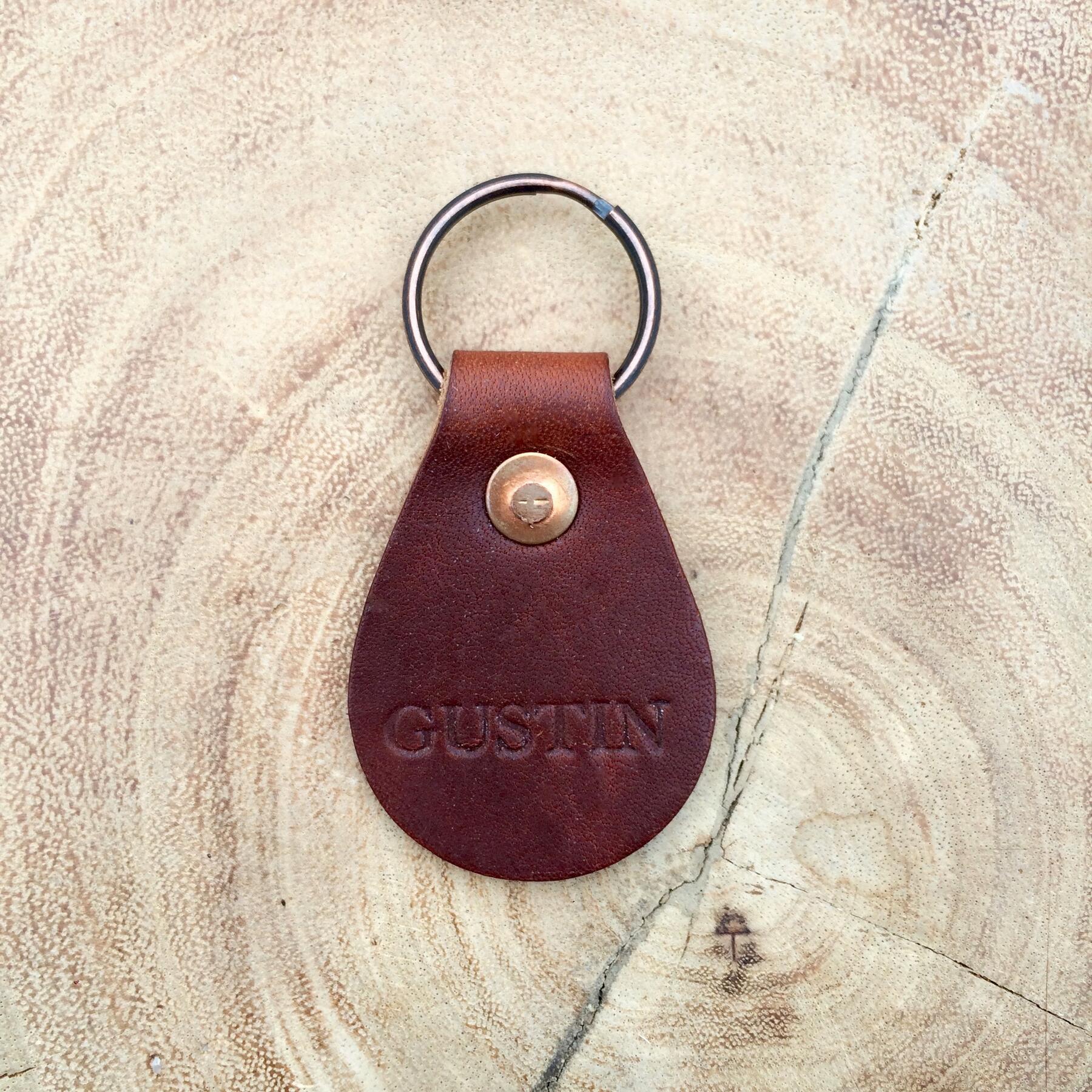gustin horween leather key fob