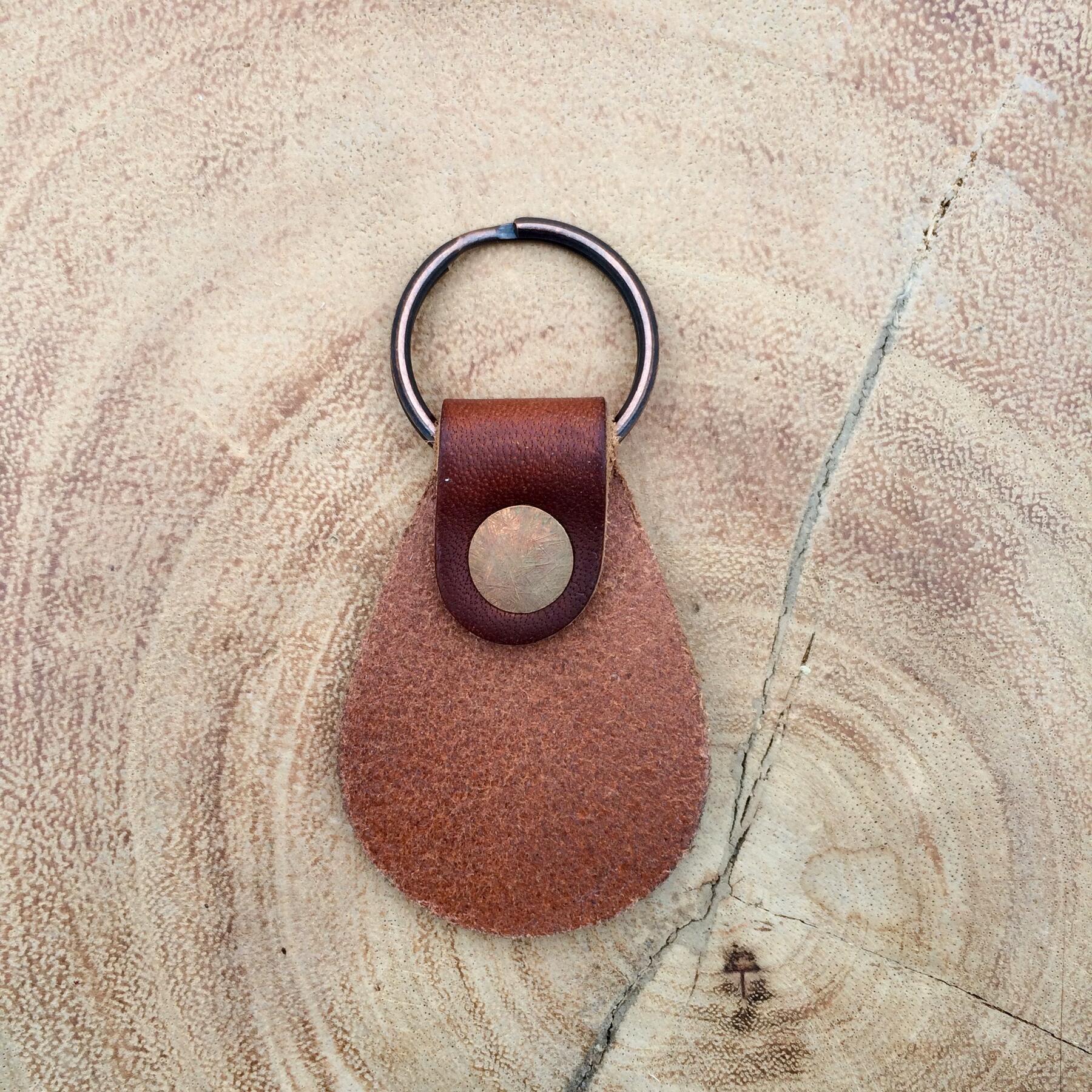 gustin horween leather key fob