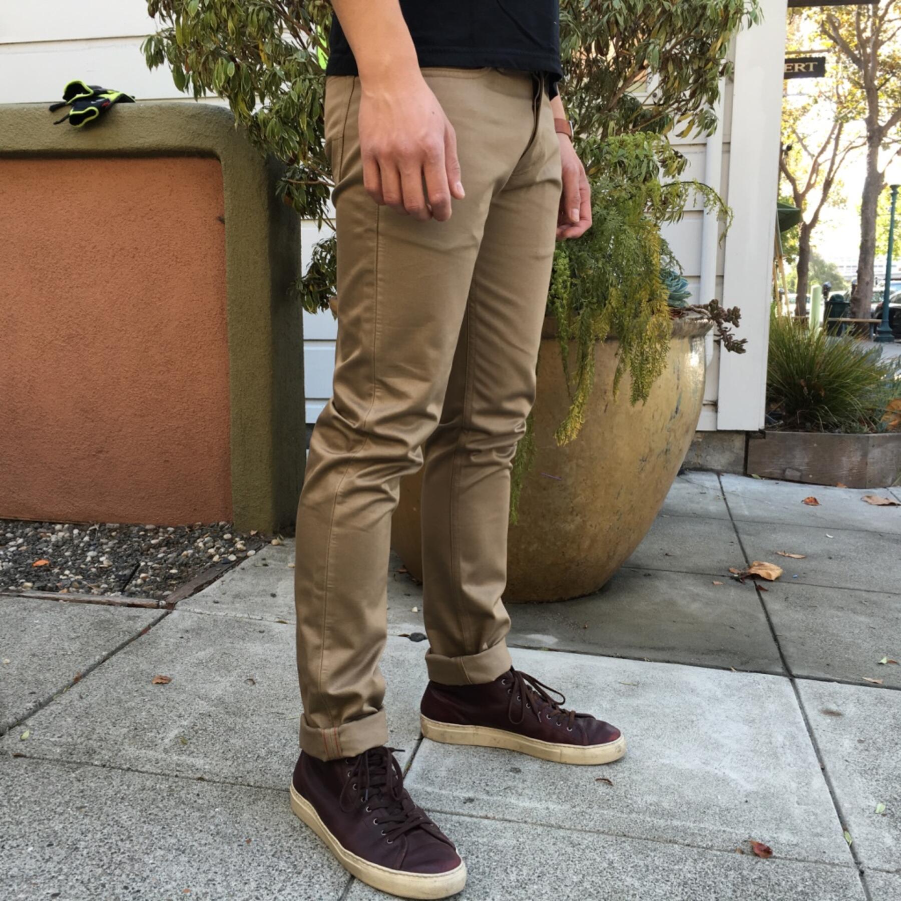 gustin #319 usa khaki selvedge twill