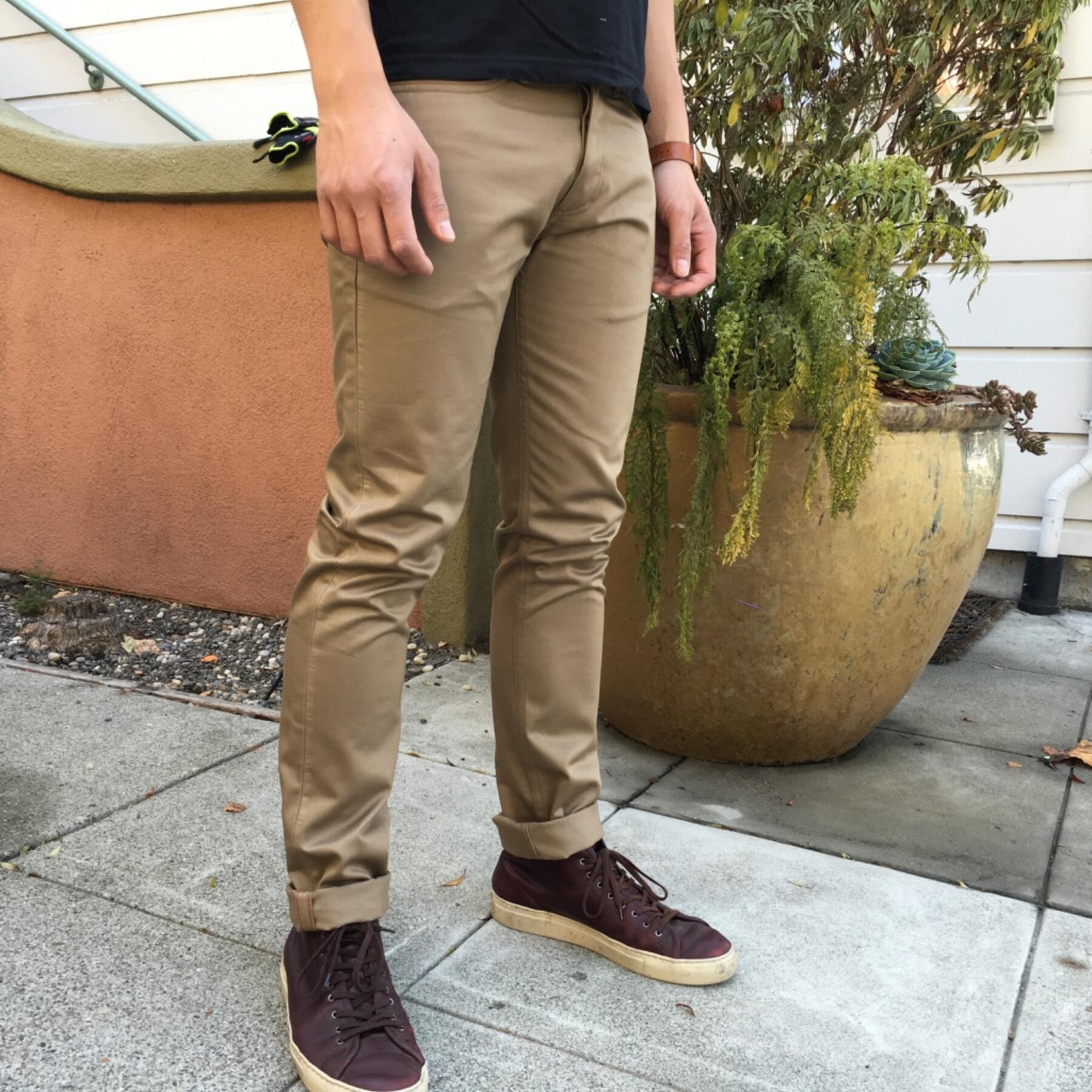 gustin #319 usa khaki selvedge twill