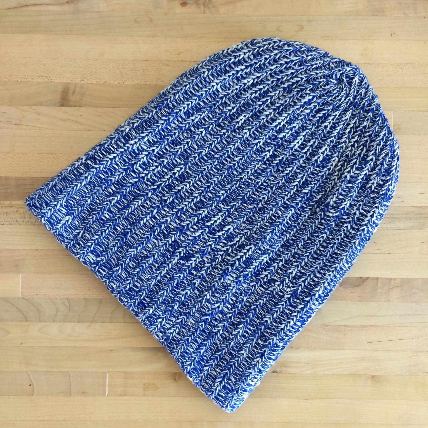 gustin american knit beanie - bluexwhite
